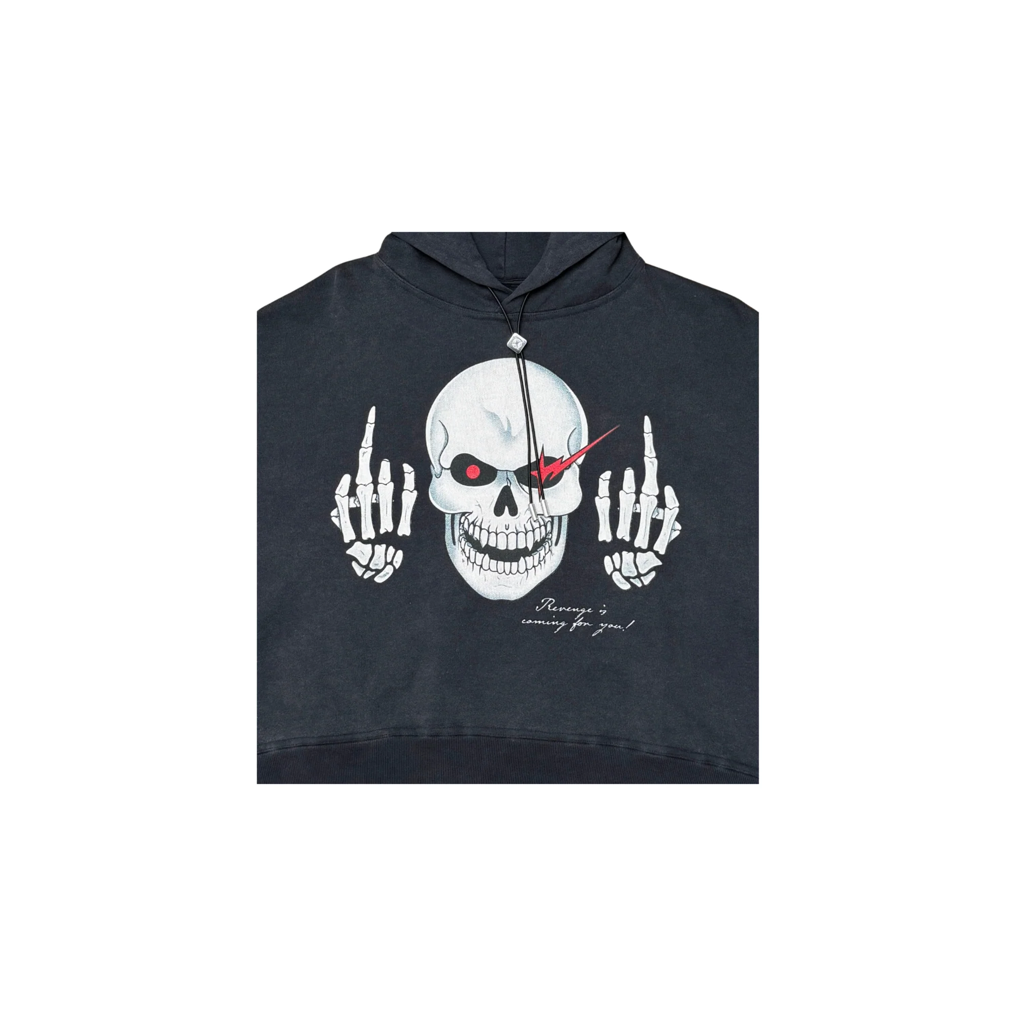 3:33 Cropped Hoodie - Black - Image 3