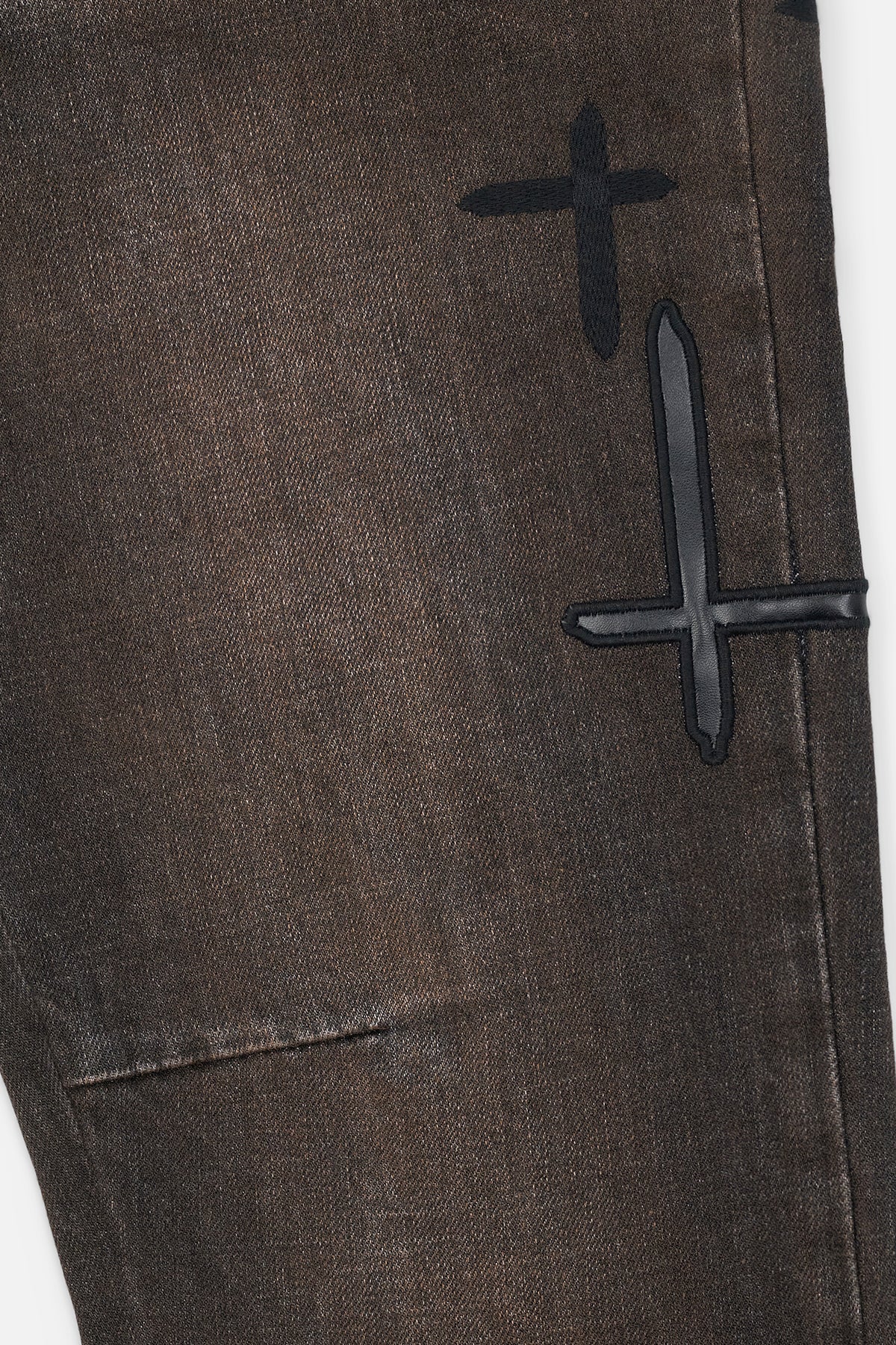 Bryant Skinny Jean - Mocha Drift Cross Patch - Image 3