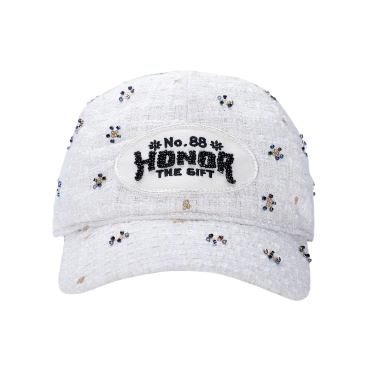 C-Fall Beaded 6 Panel Cap - Bone
