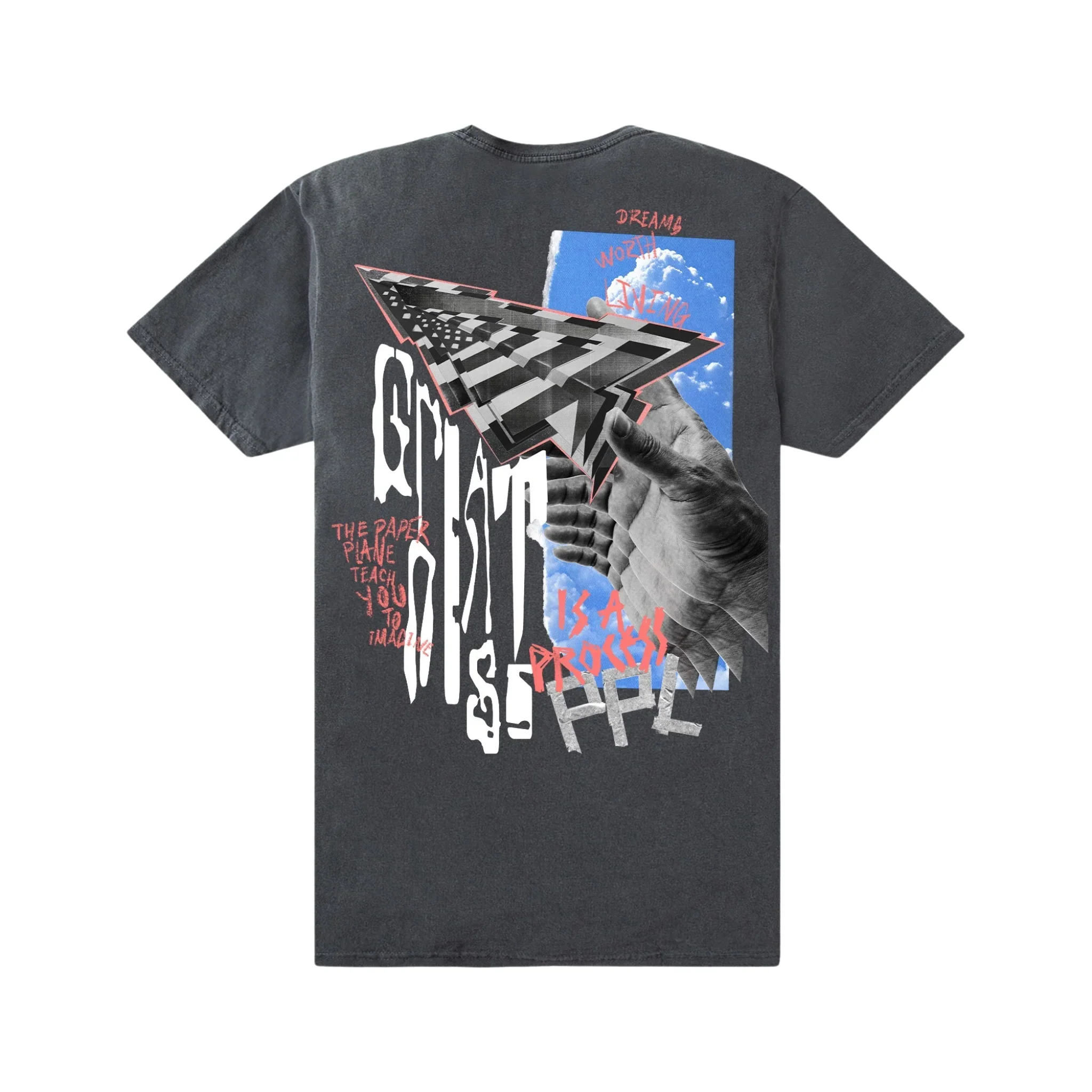 Collage T-Shirt - Washed Black - Image 2