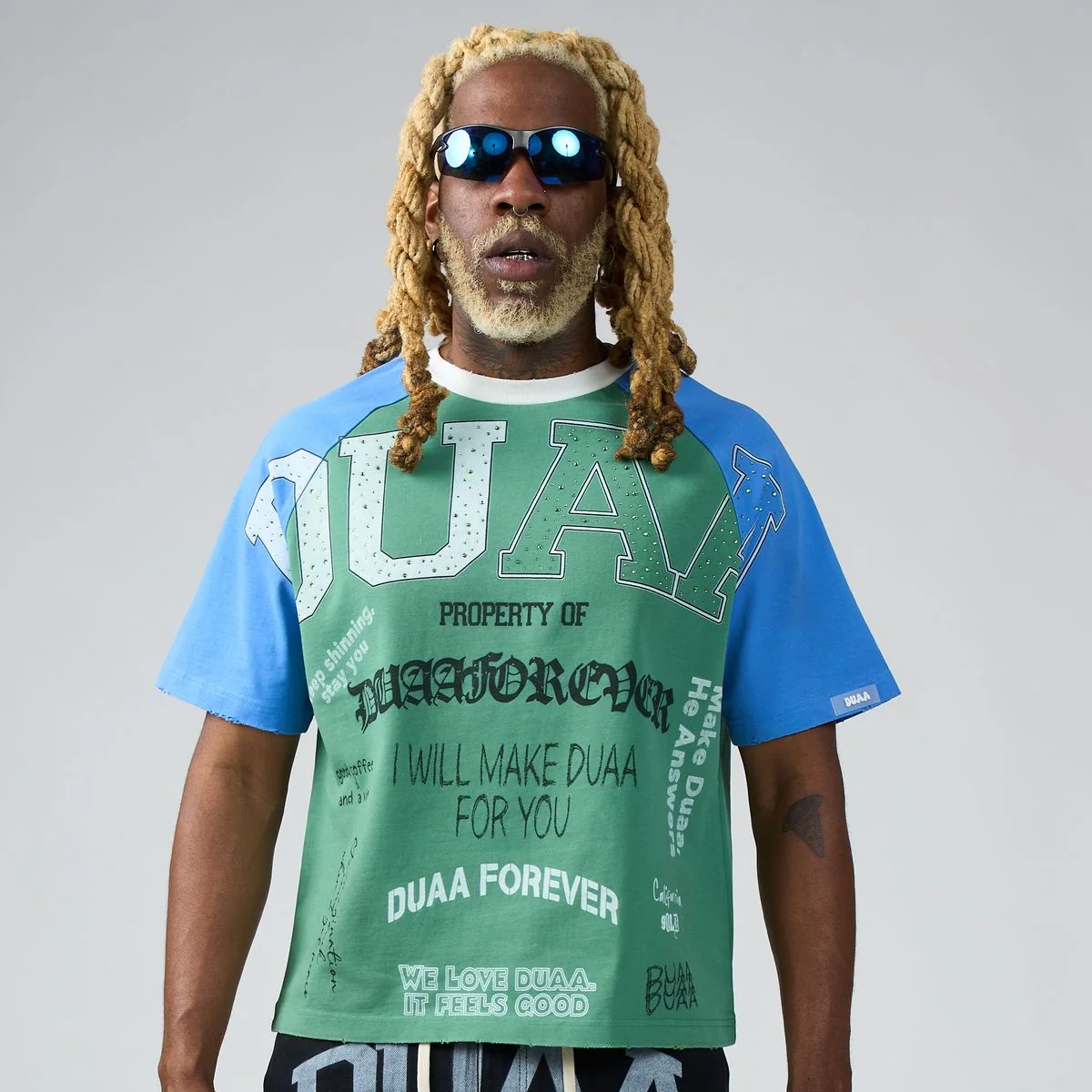 Court T-Shirt - Green & Blue - Image 3
