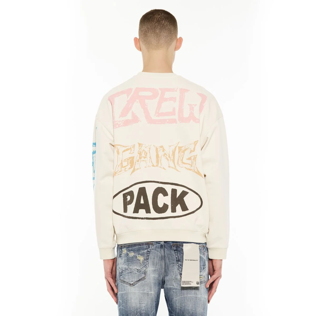 CREW NOVELTY SWEATSHIRT - WINTER WHITE - Image 3