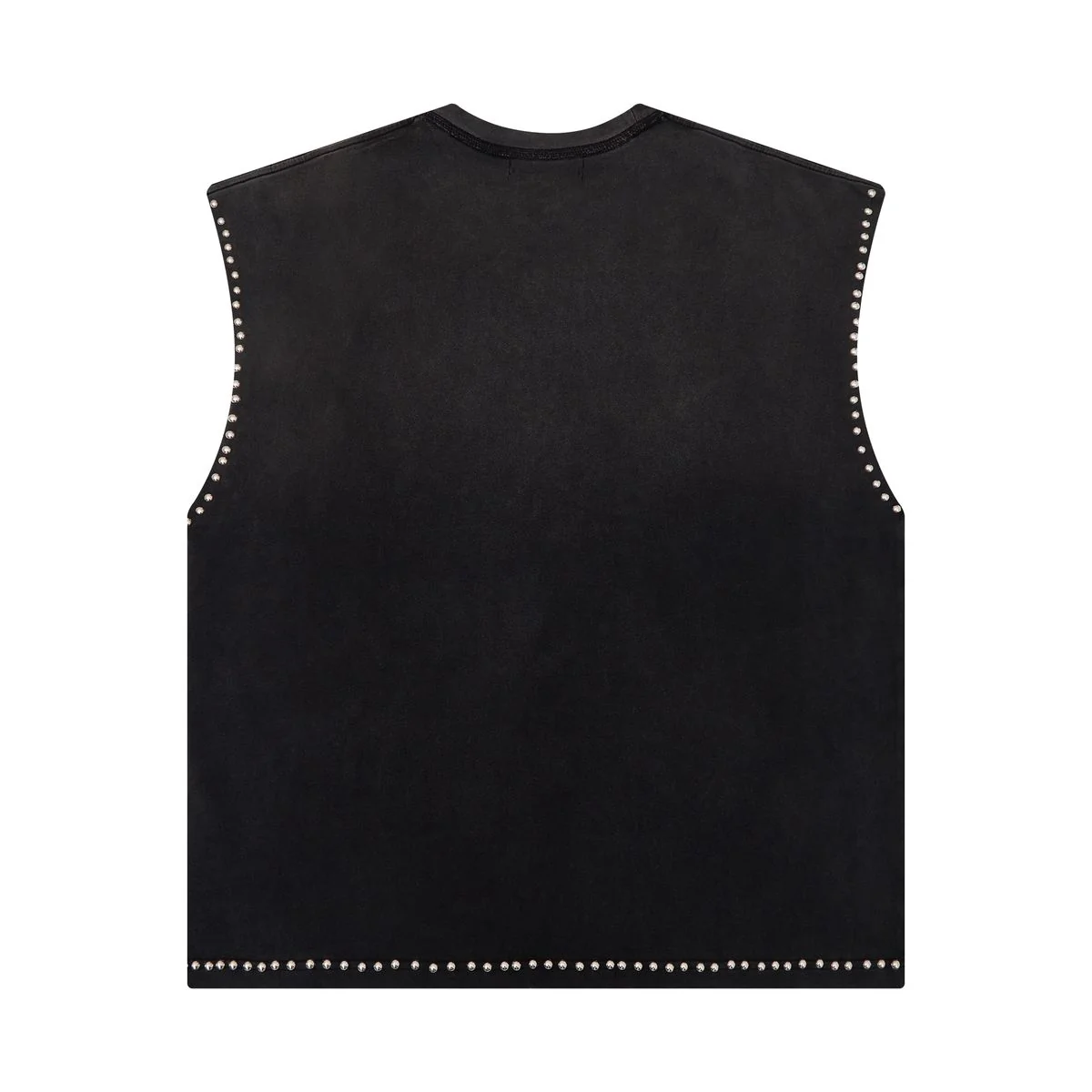Crowned Cut Off T-Shirt - Sun Fade Black - Image 2
