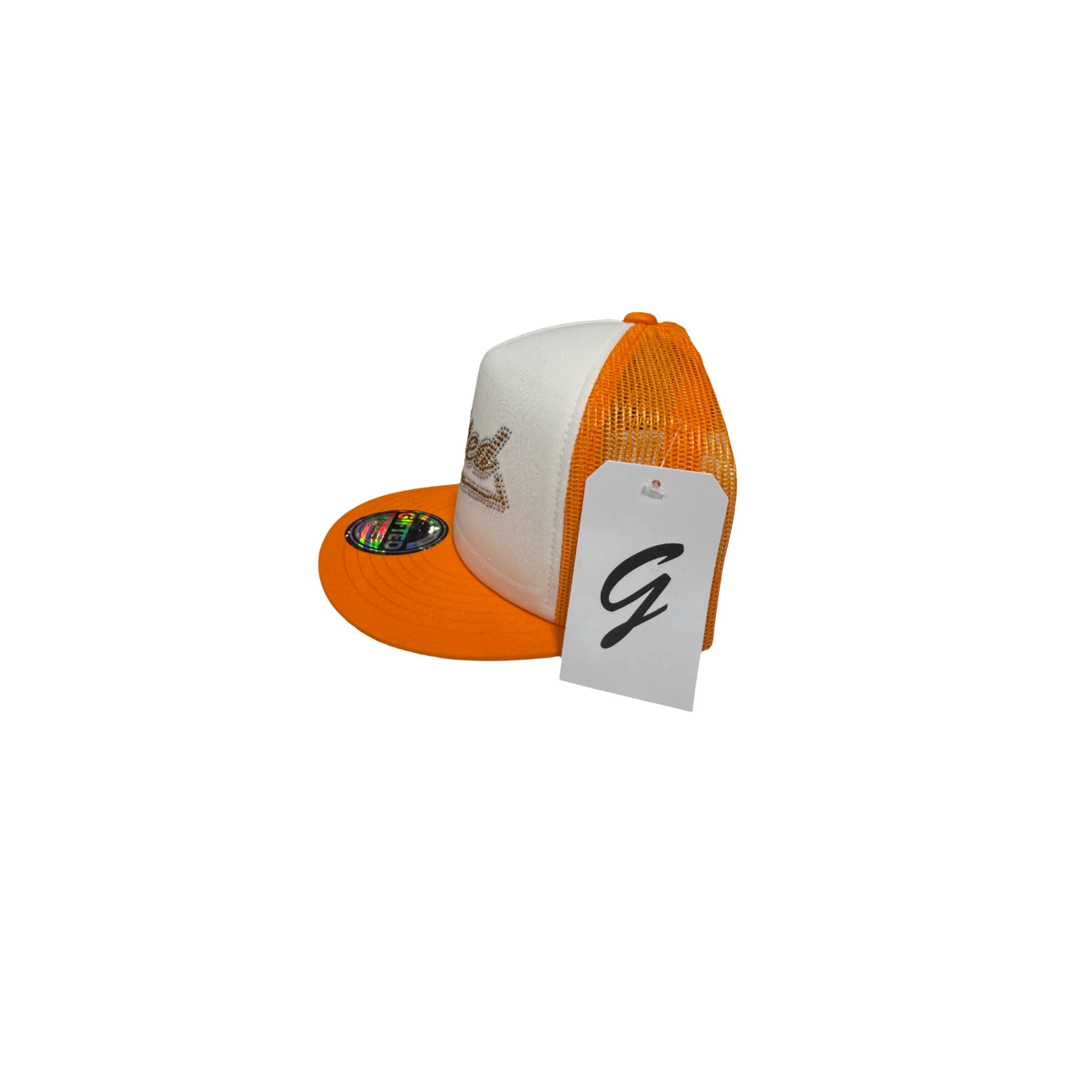crystal cap white - orange - Image 2