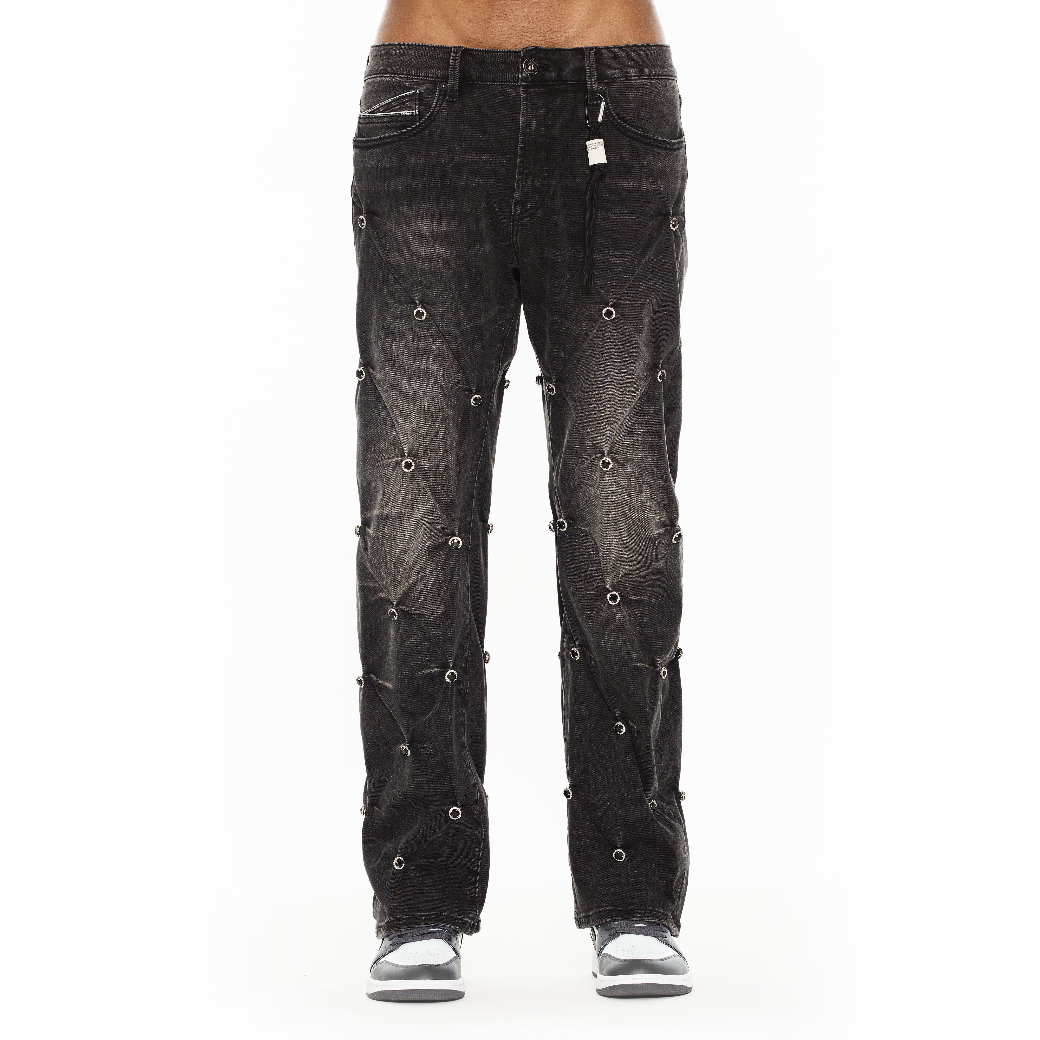 Cult x El Alfa Premium Grunge Baggy 607 Jeans in Darts - Image 2