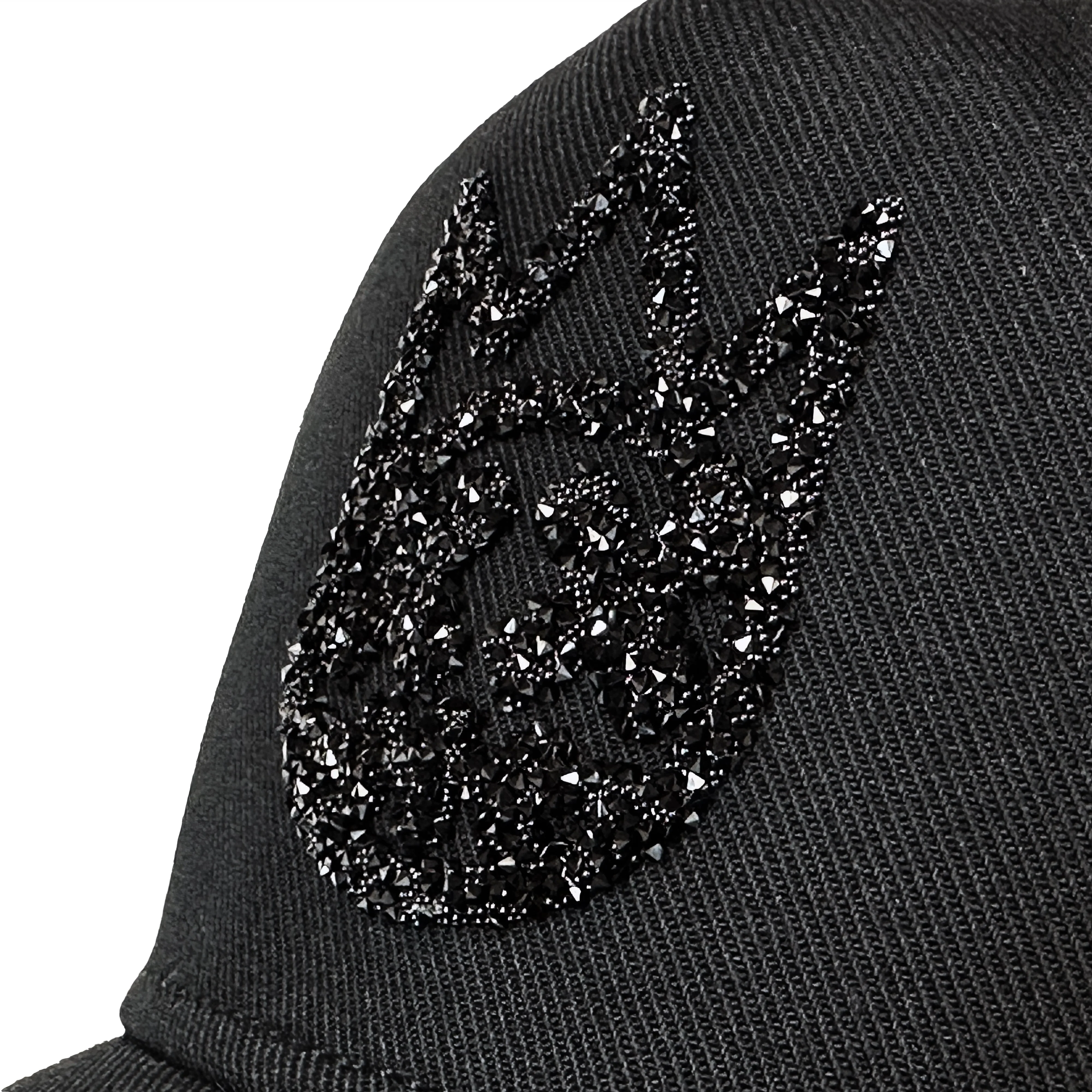 Cult's Crystal Logo Mesh Back Trucker Hat in Black - Image 4