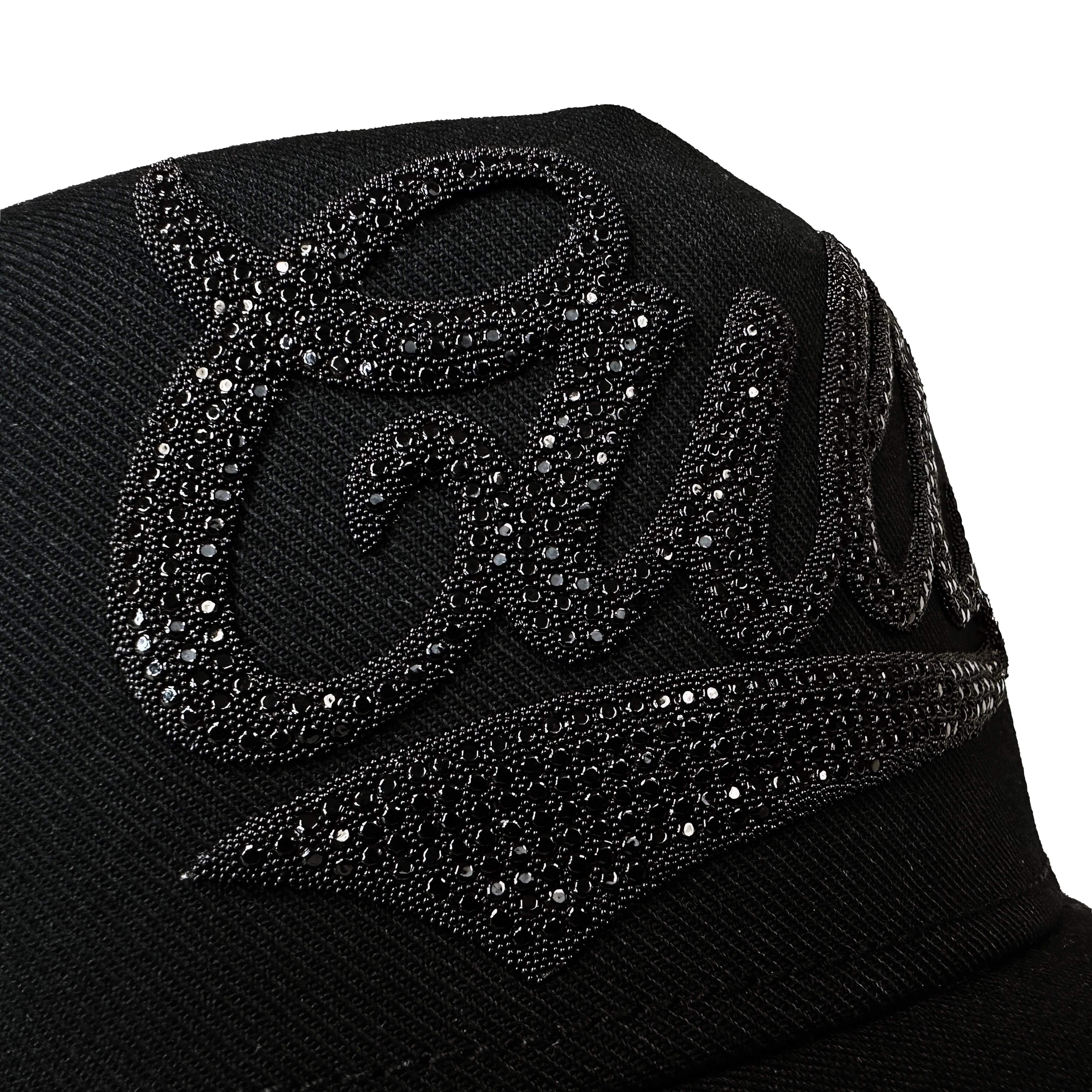 Cult's Crystal Paisley Shimuchan Logo Mesh Back Trucker Hat in Black - Image 3