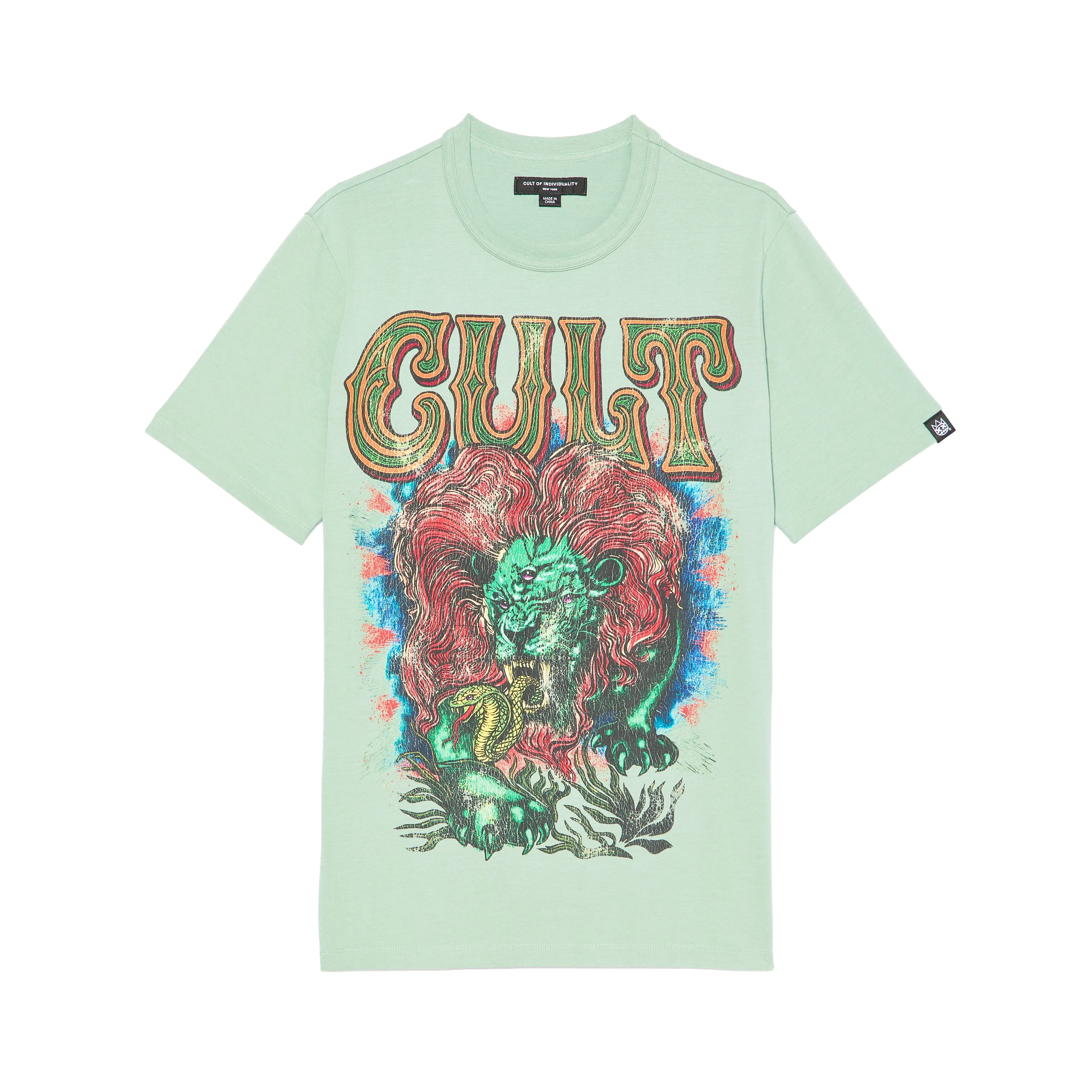 Lion T-Shirt - Granite Green