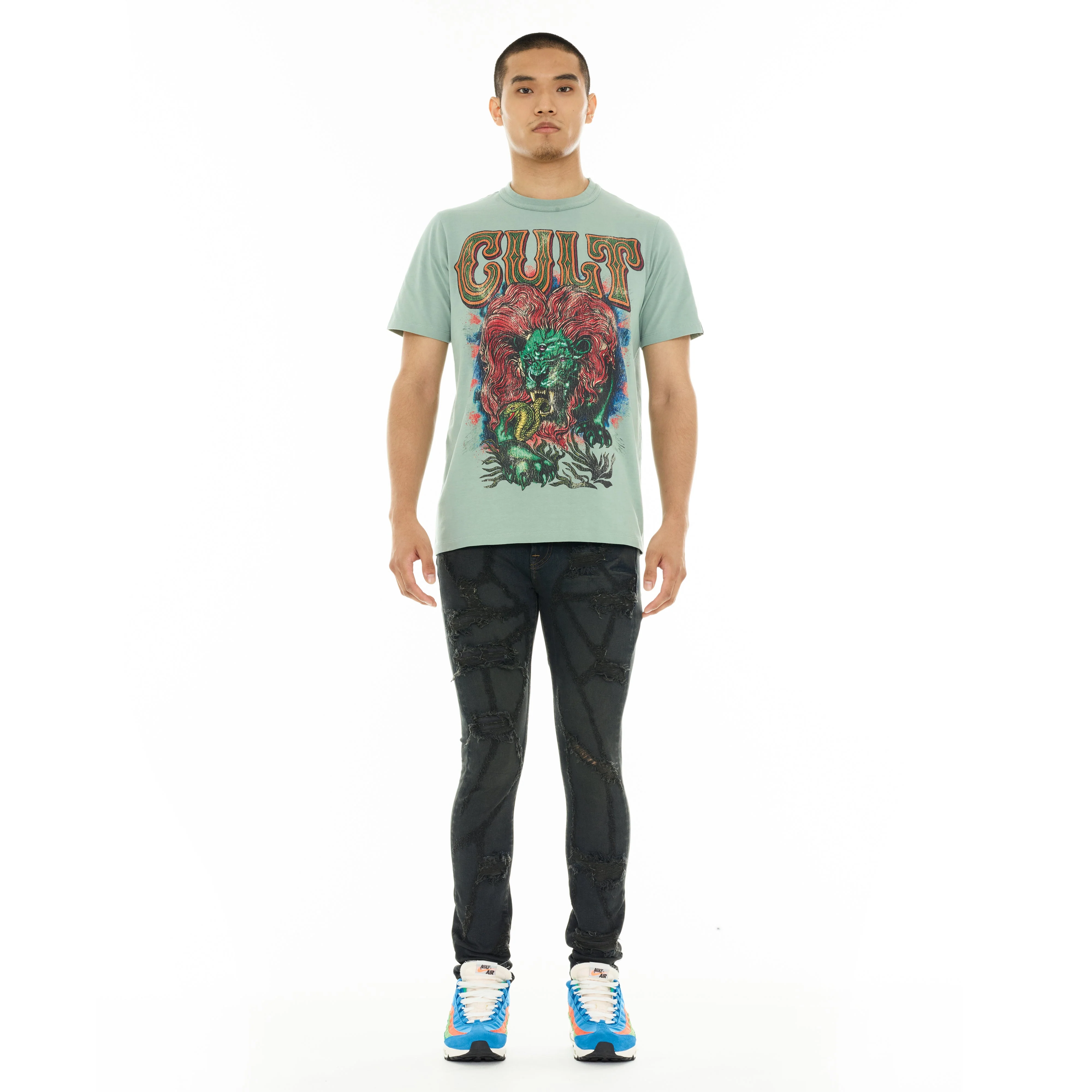 Lion T-Shirt - Granite Green - Image 4