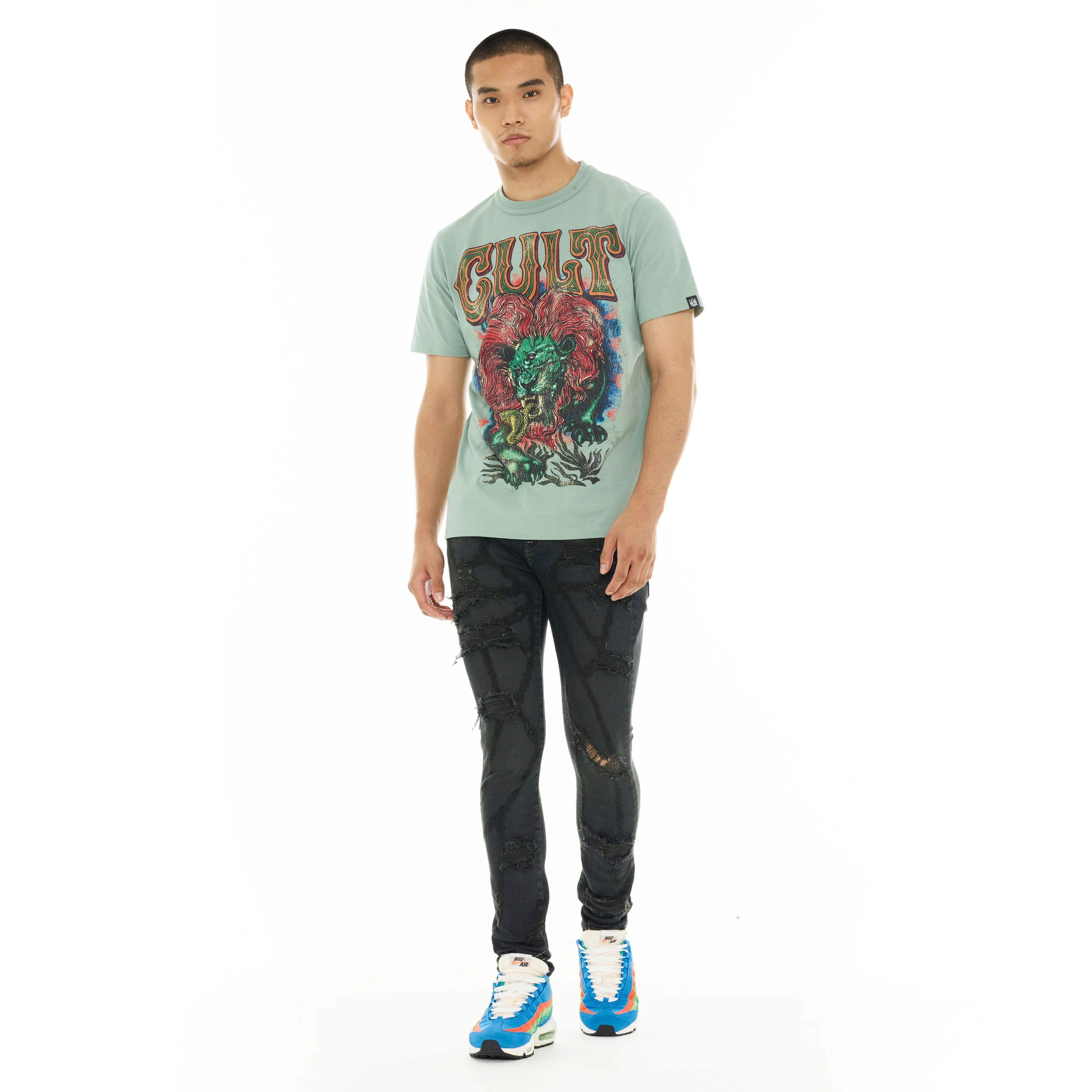 Lion T-Shirt - Granite Green - Image 5