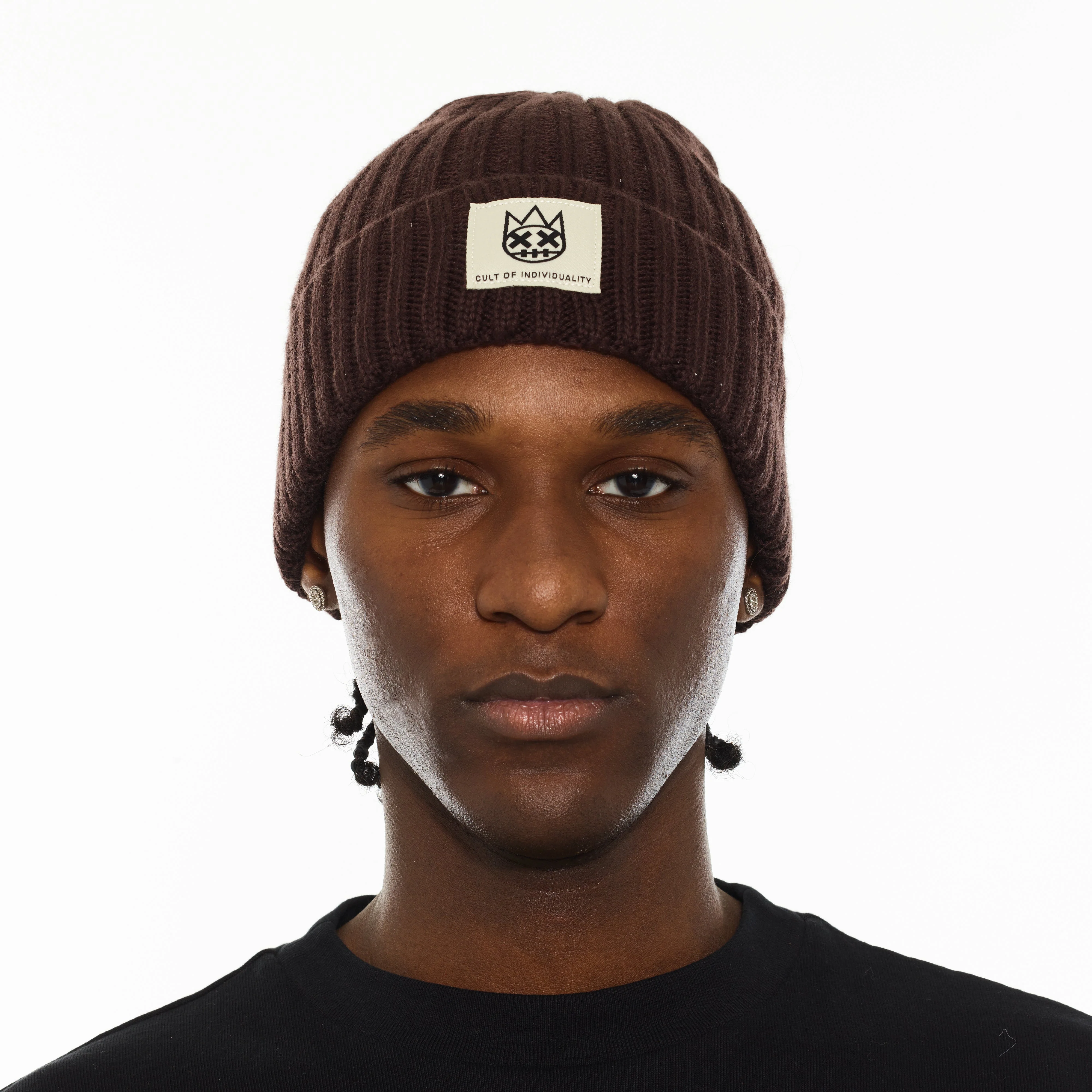 Cult's Knit Hat in Chocolate - Image 2