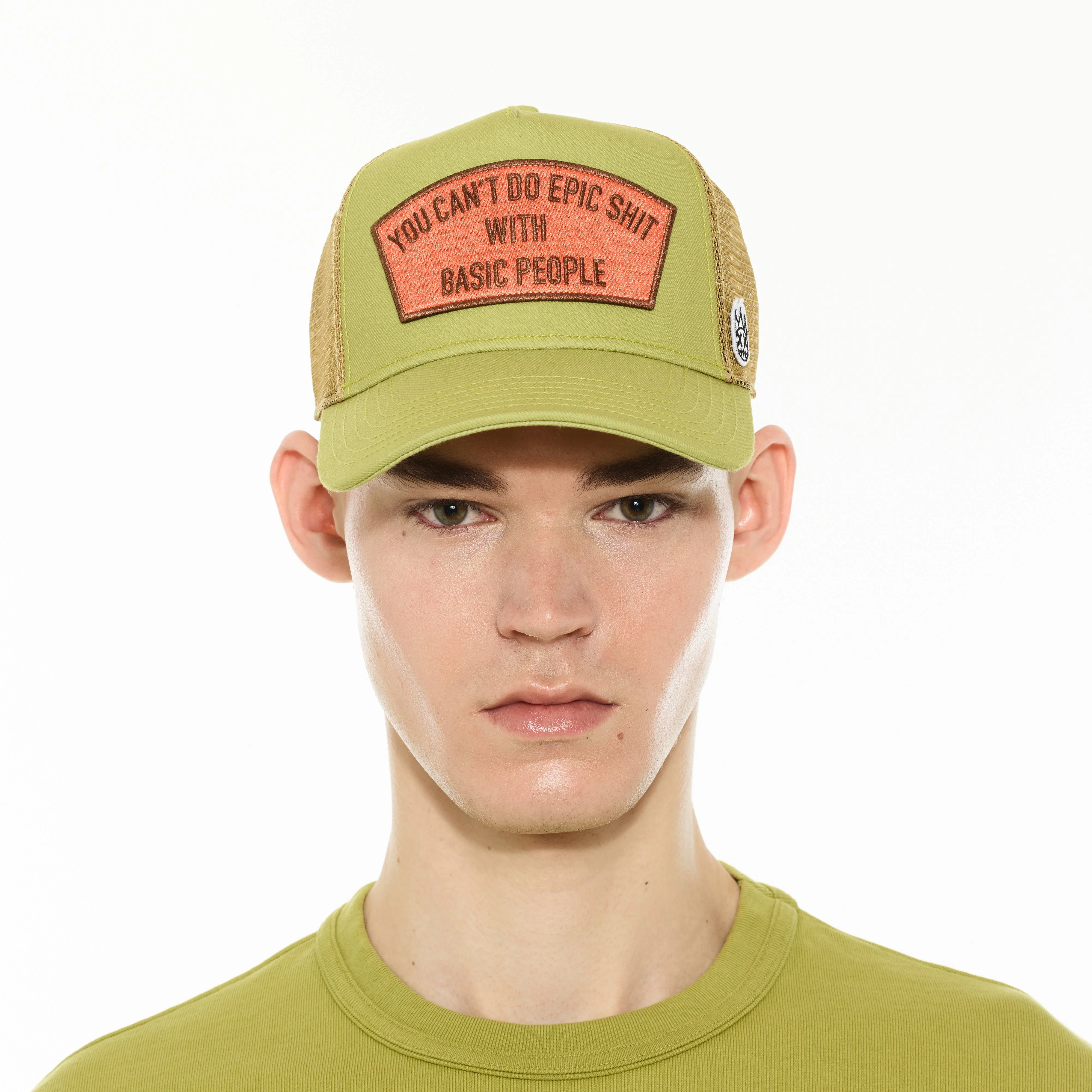 Cult's Logo Mesh Back Trucker Hat "Cant Do Epic Shit" in Green Oasis - Image 3