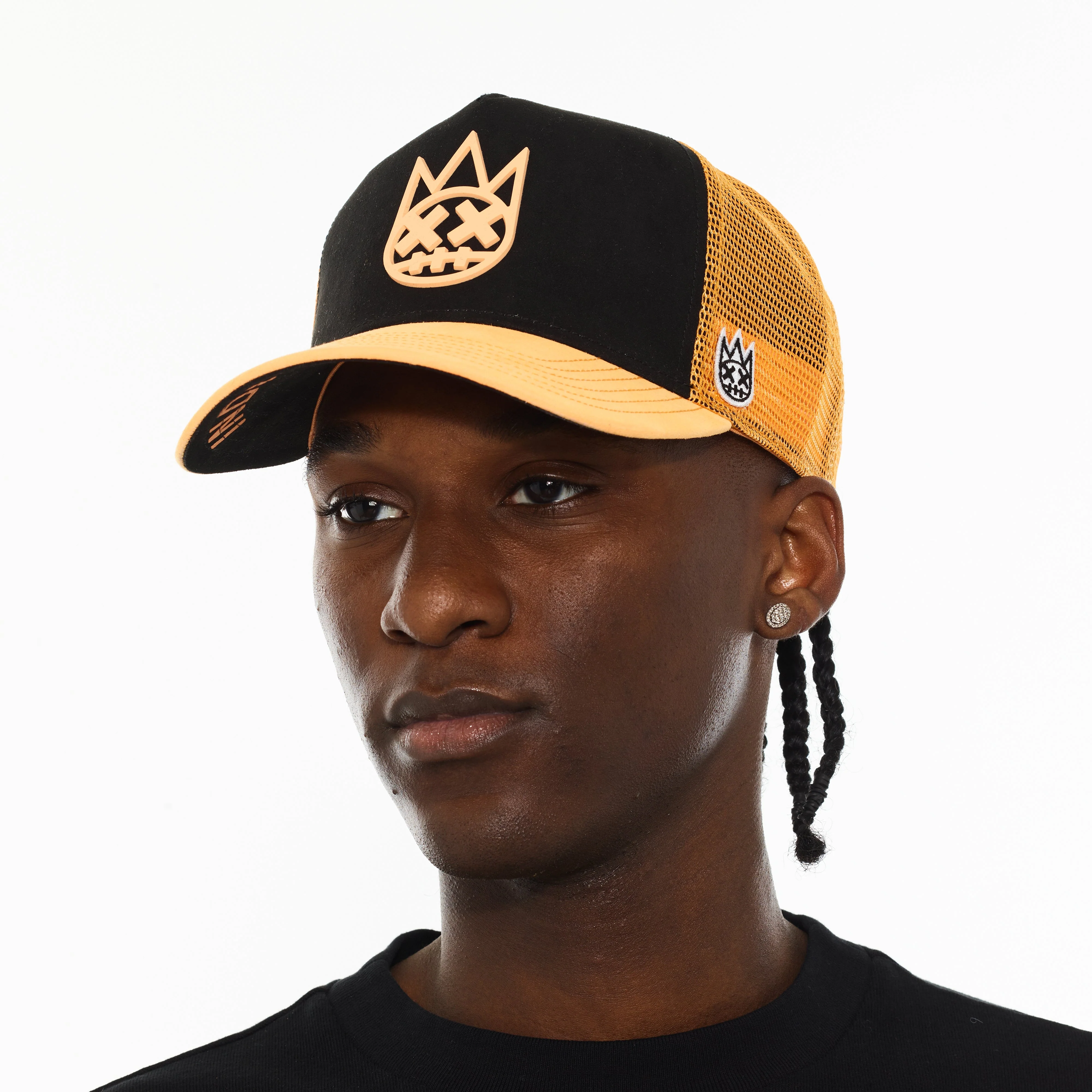 Cult's Logo Mesh Back Trucker Hat "Shimuchan" in Black - Image 4