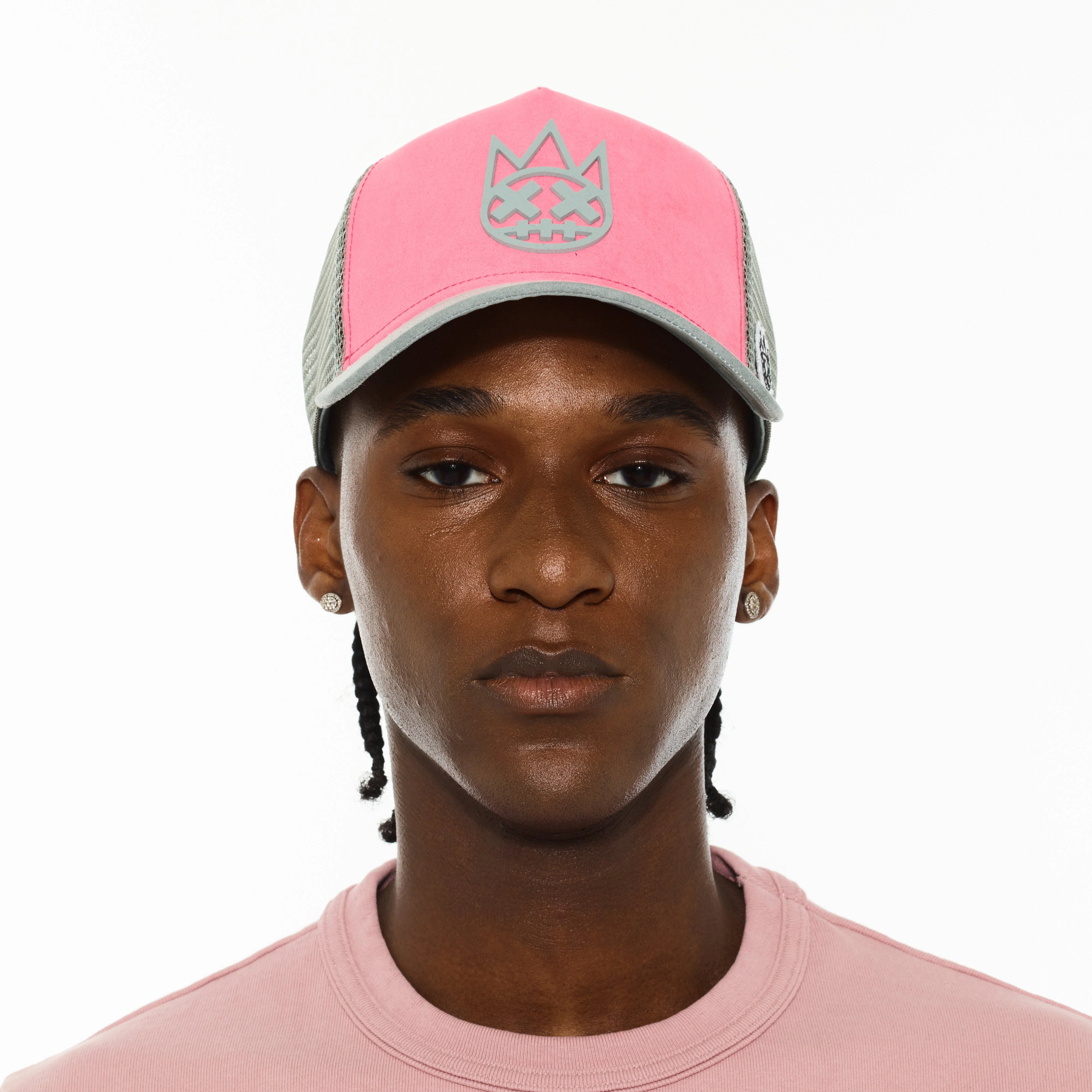 Cult's Logo Mesh Back Trucker Hat "Shimuchan" in Hot Pink - Image 3