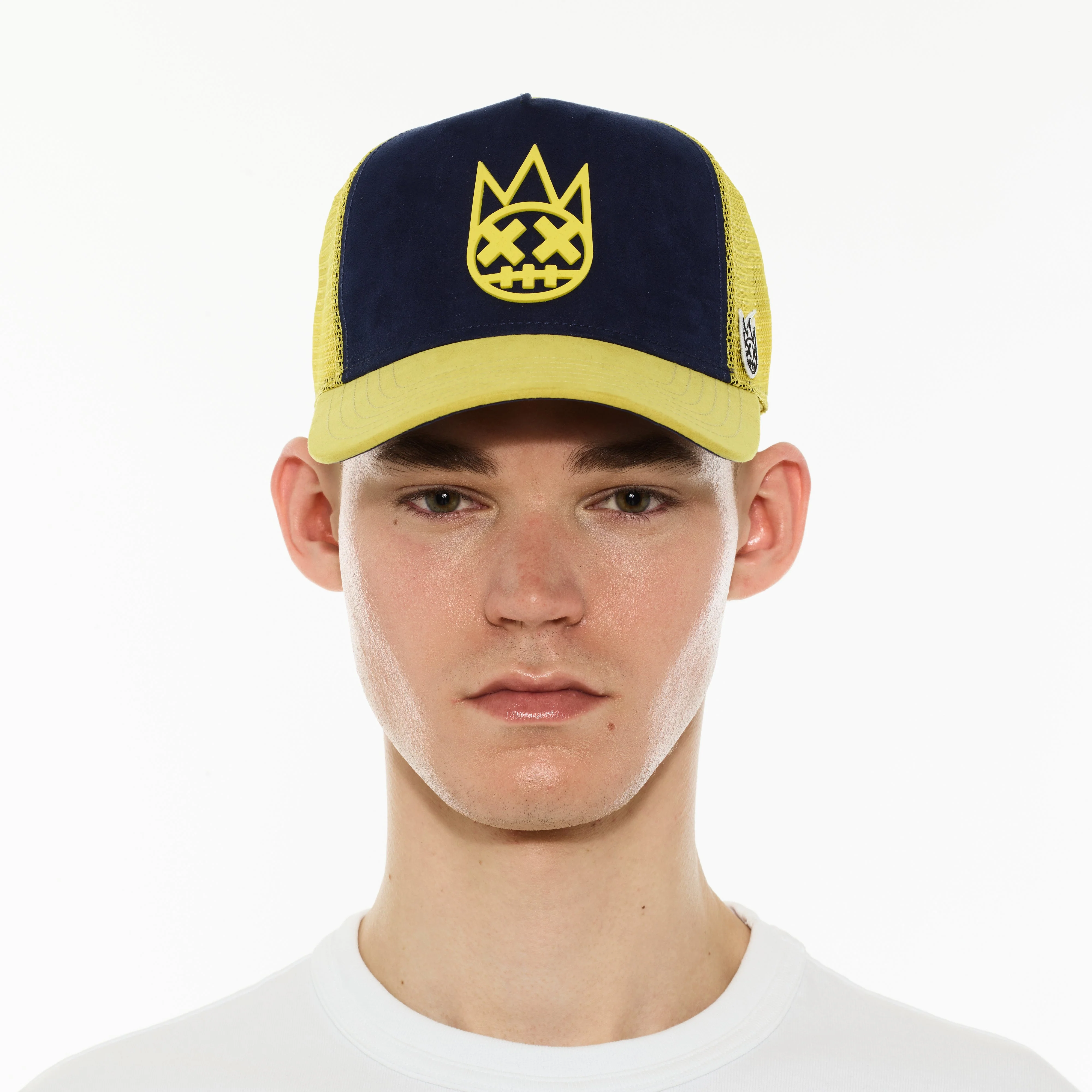 Cult's Logo Mesh Back Trucker Hat "Shimuchan" in Midnight Blue - Image 3