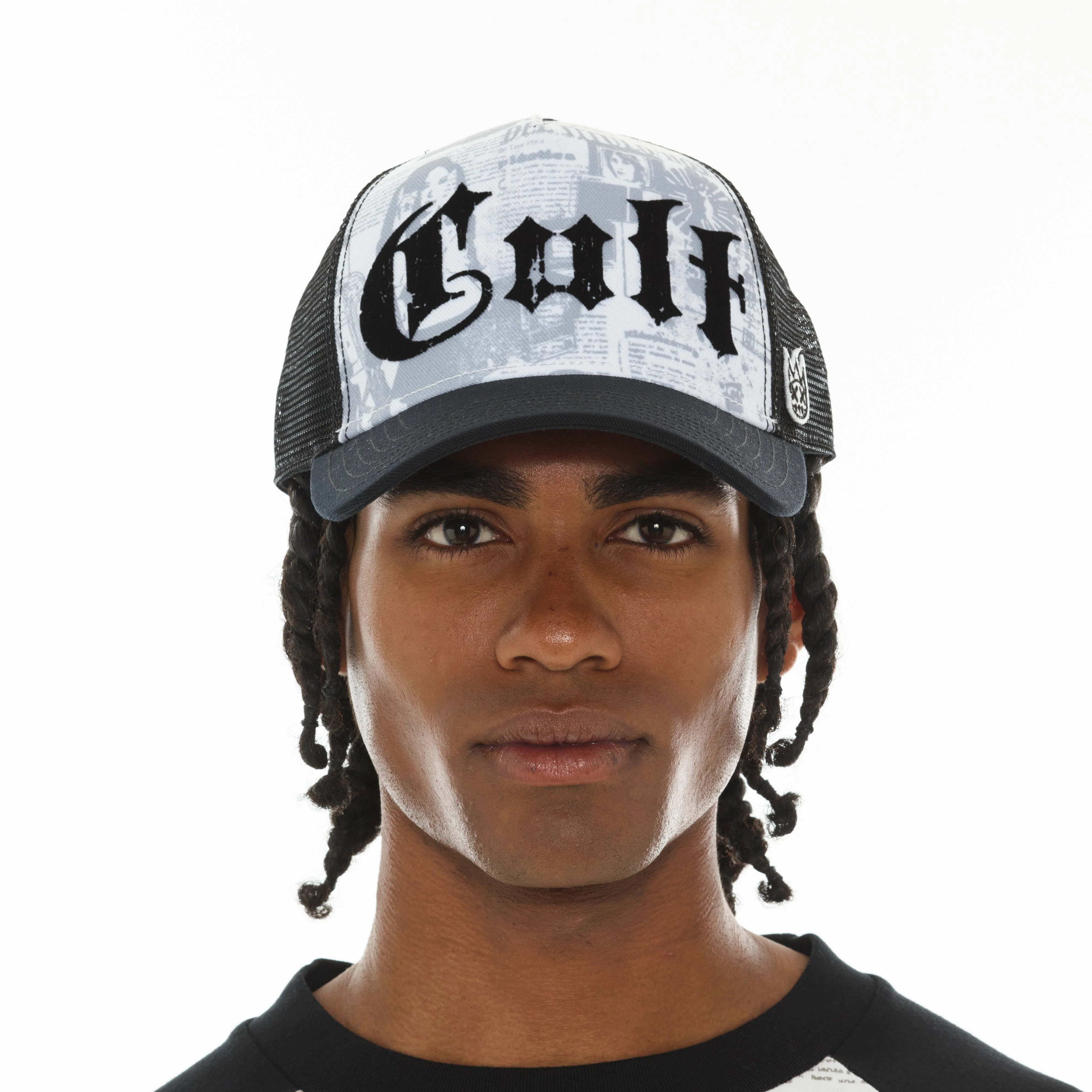 Cult's Mesh Back Trucker Hat "Propaganda" In White - Image 3