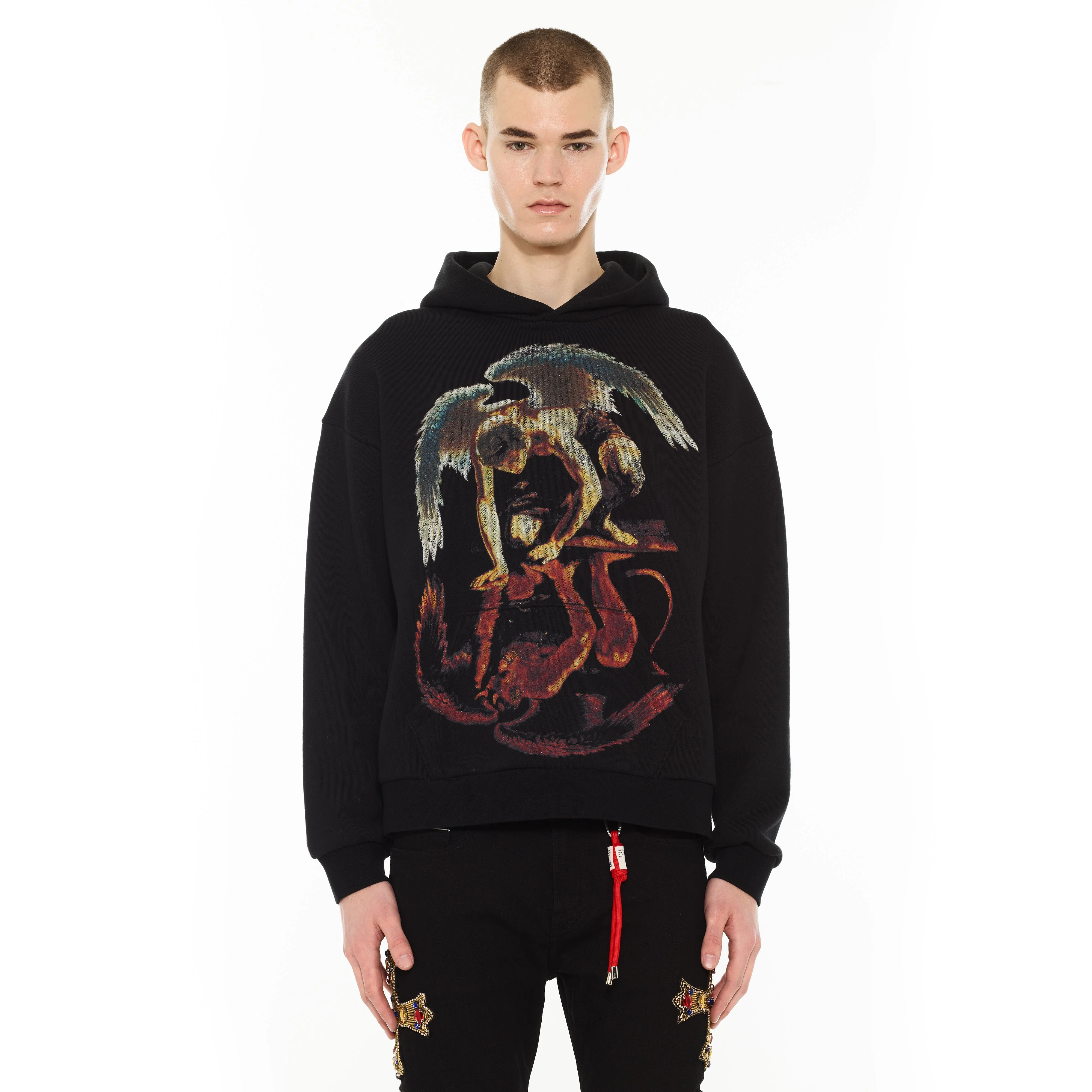 Cult's Pullover Novelty Hoody "Repent" in Black - Image 2