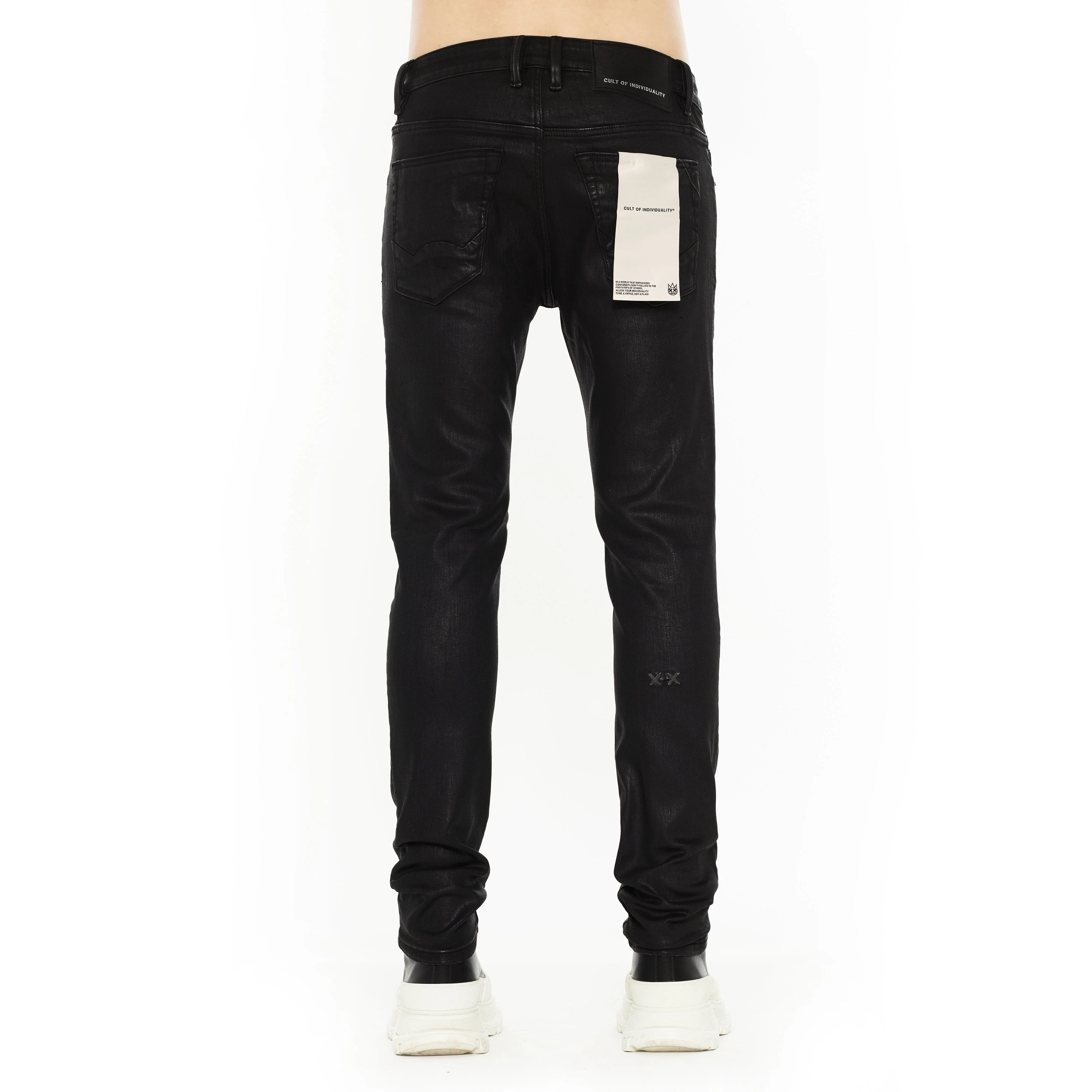 Cult's Rocker Slim 602 Jeans in Black Coated - Image 3
