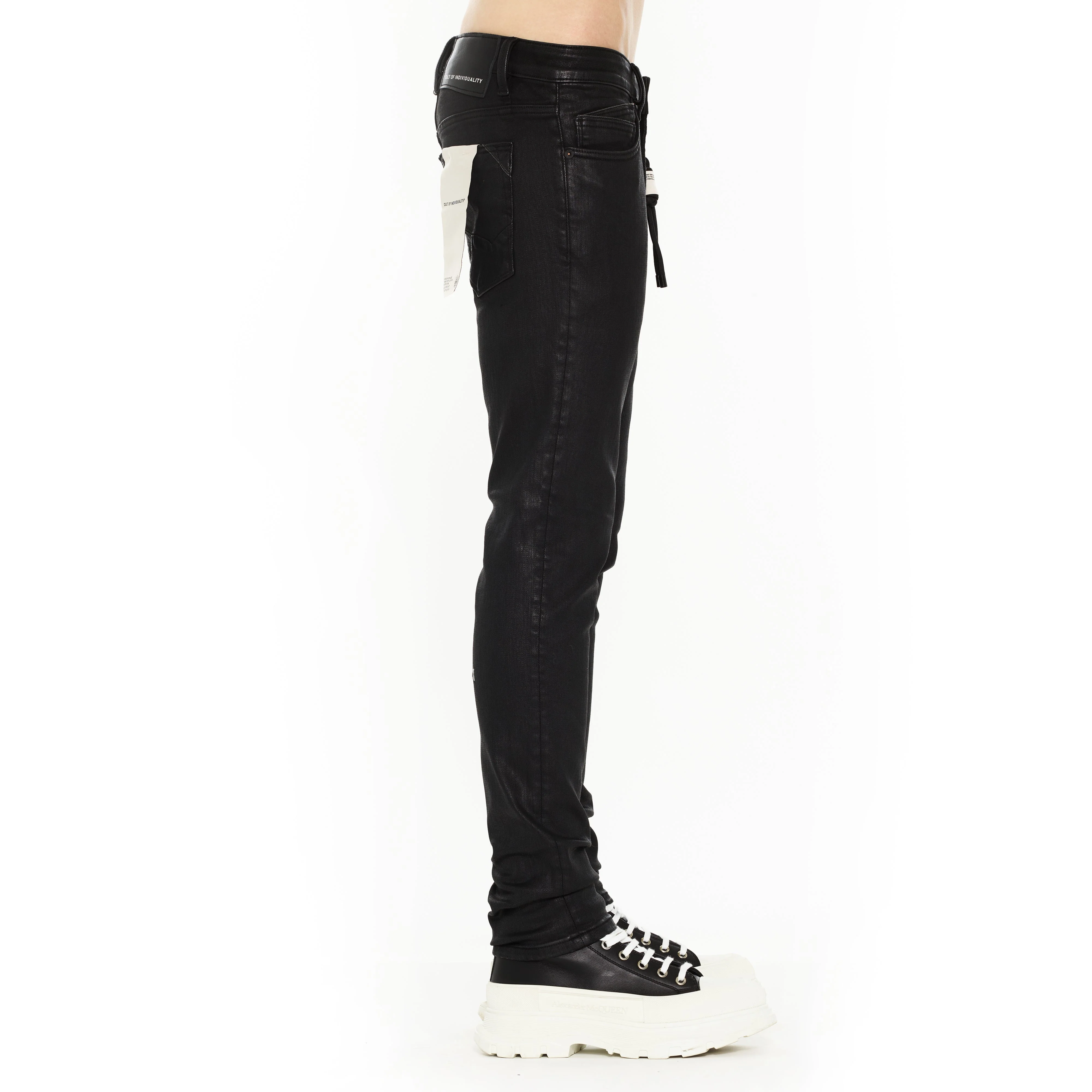 Cult's Rocker Slim 602 Jeans in Black Coated - Image 4
