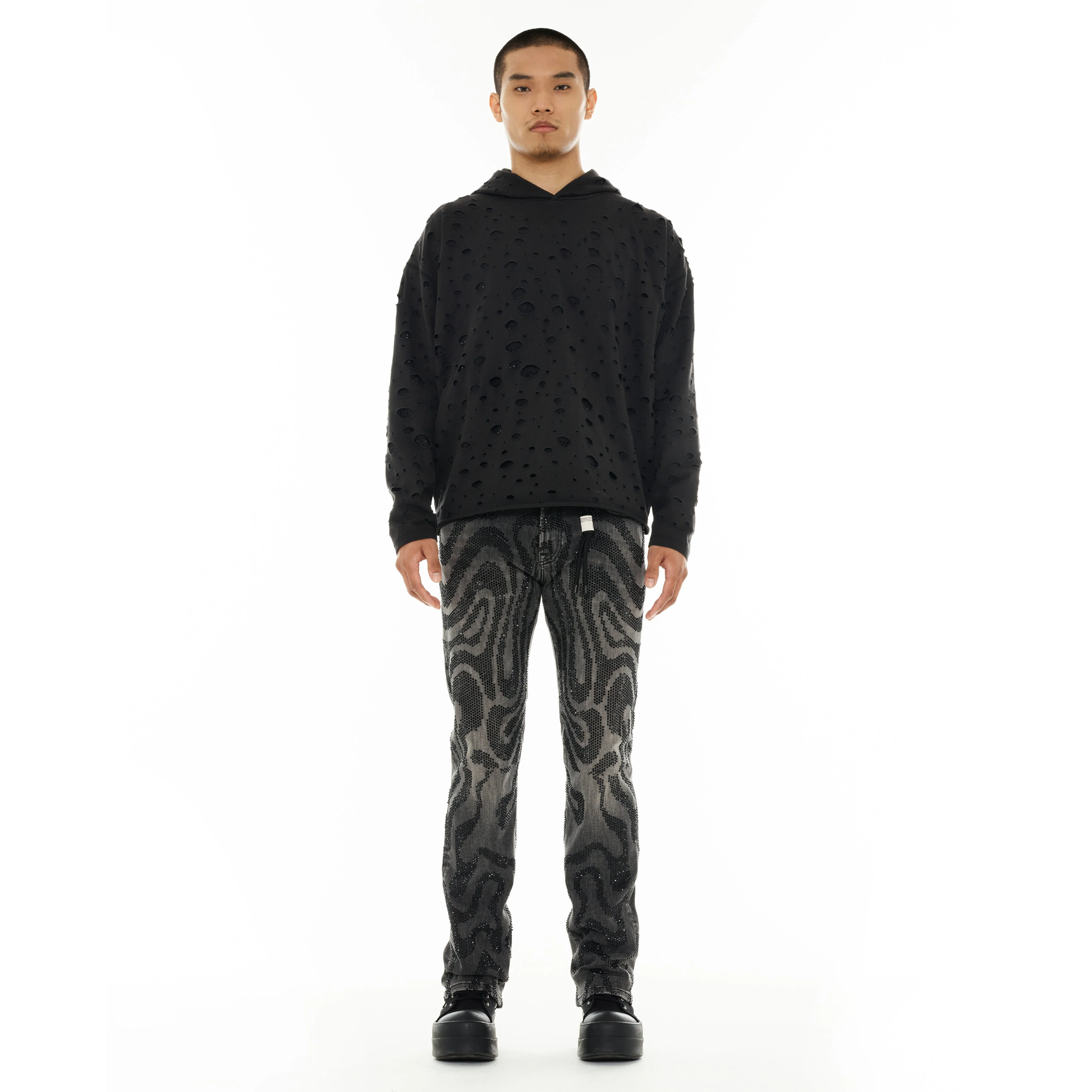 Cult's Signature Pullover Hoody - 550 Grams French Terry in Vintage Charcoal - Image 4