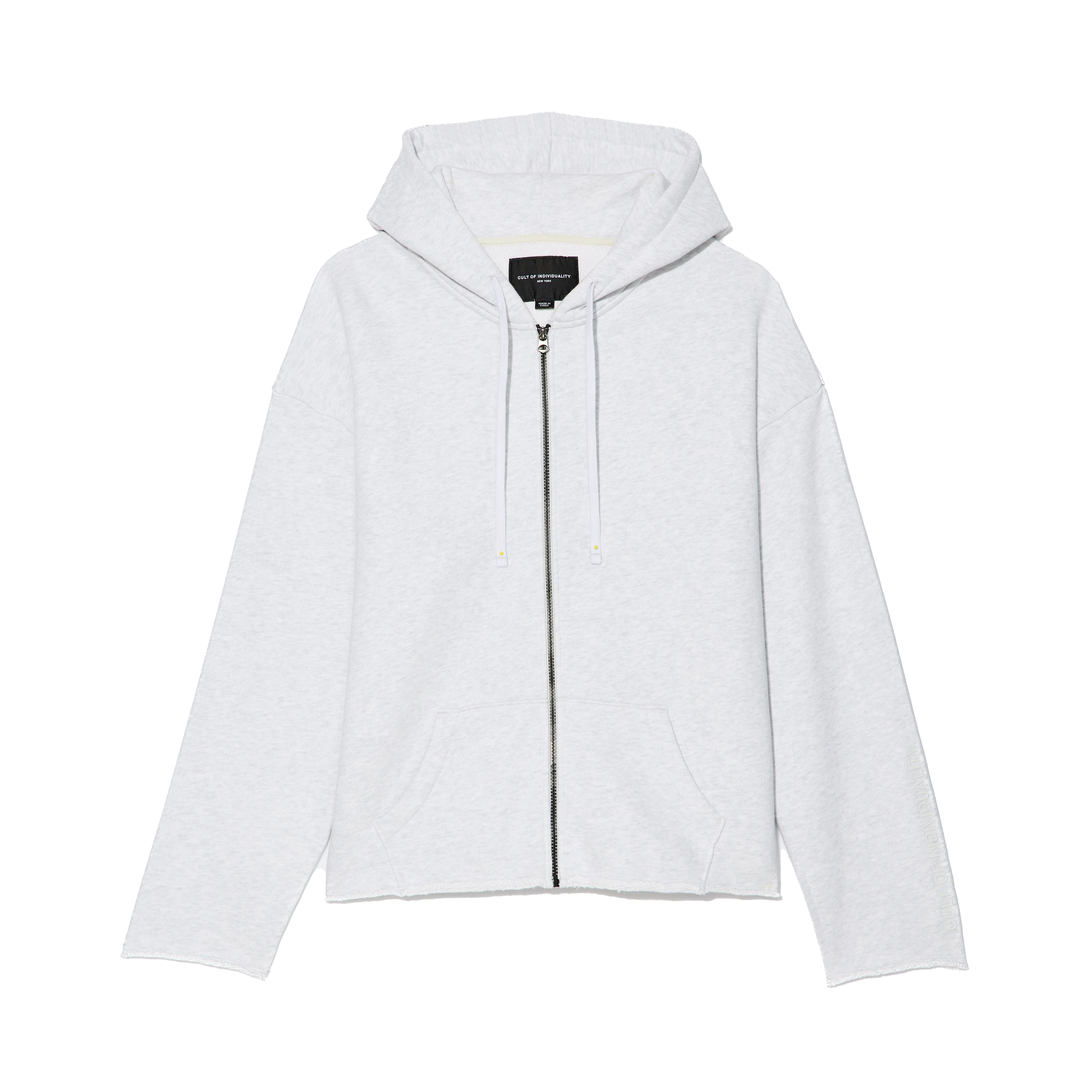 Zip Hooded Sweatshirt - Heather Grey