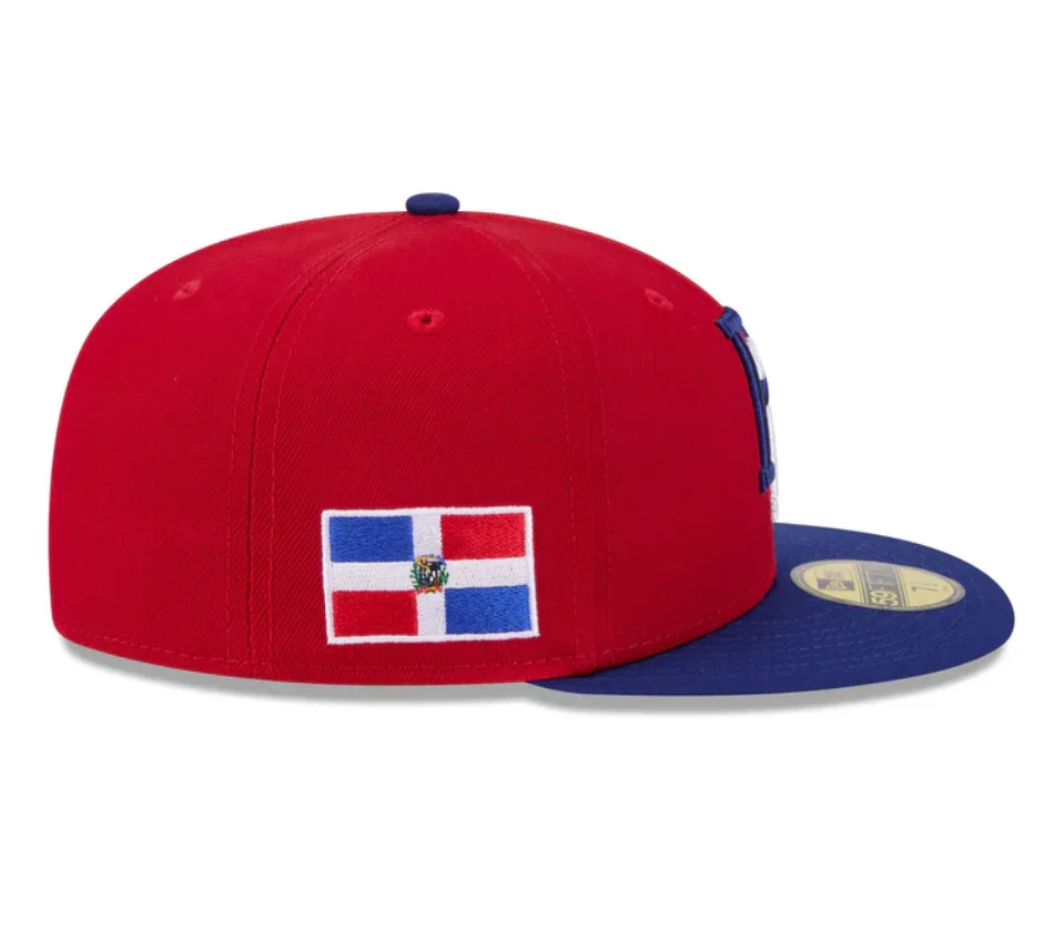 Dominican Republic World Classic Fitted - Red/Blue - Image 2