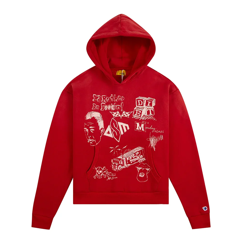 Doodle Hoodie - Red