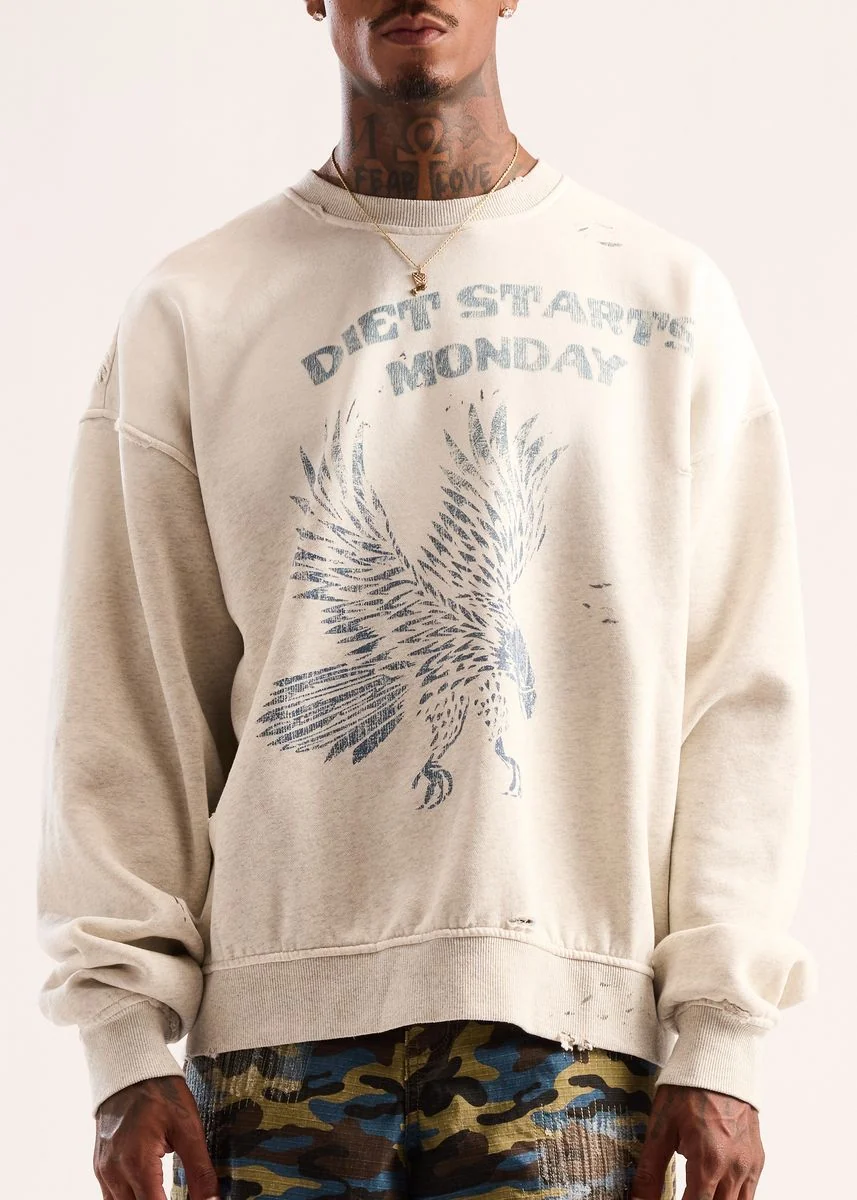 Eagle Sweatshirt- Heather Grey/Blue - Image 2