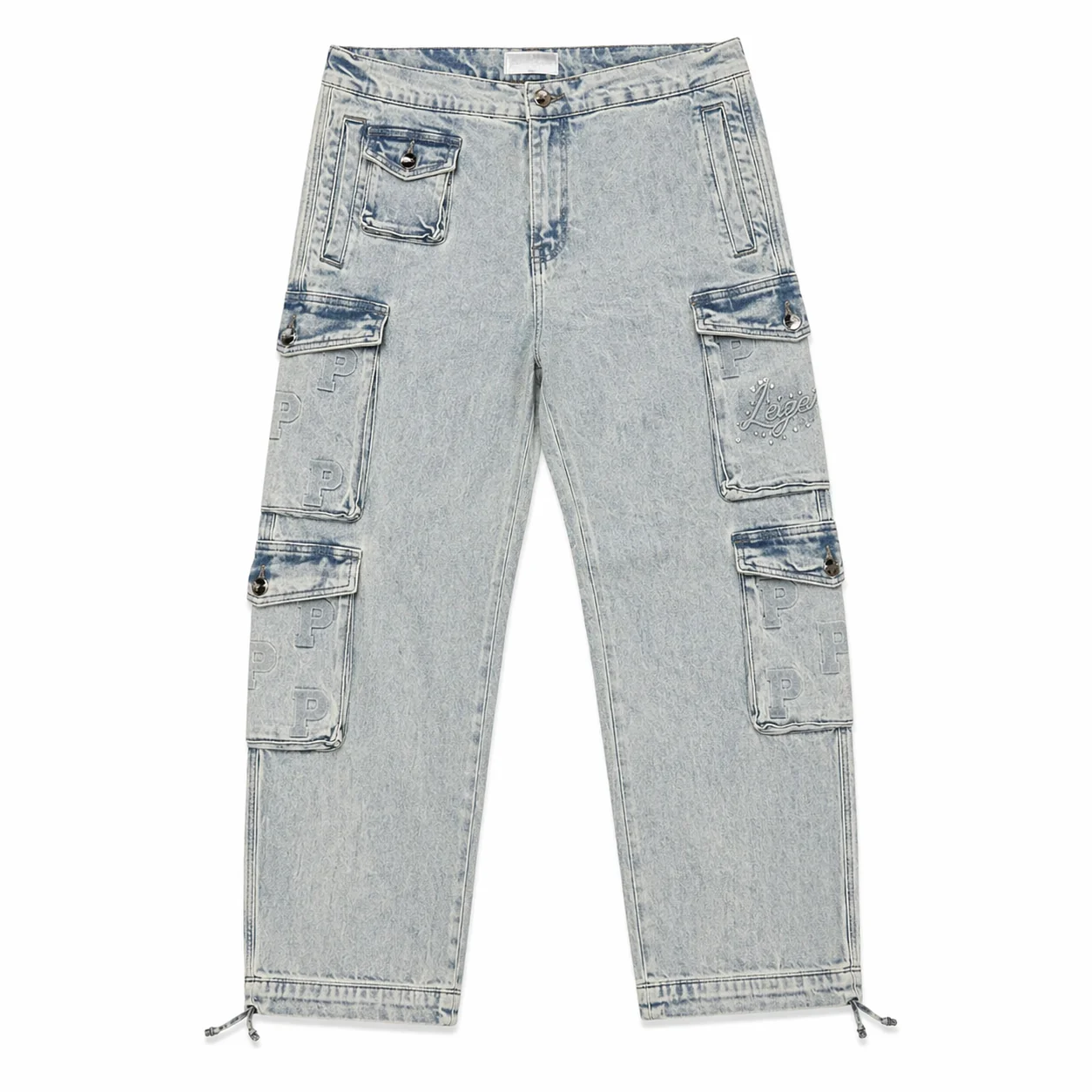 Embossed Denim Suit - Light Blue - Image 4