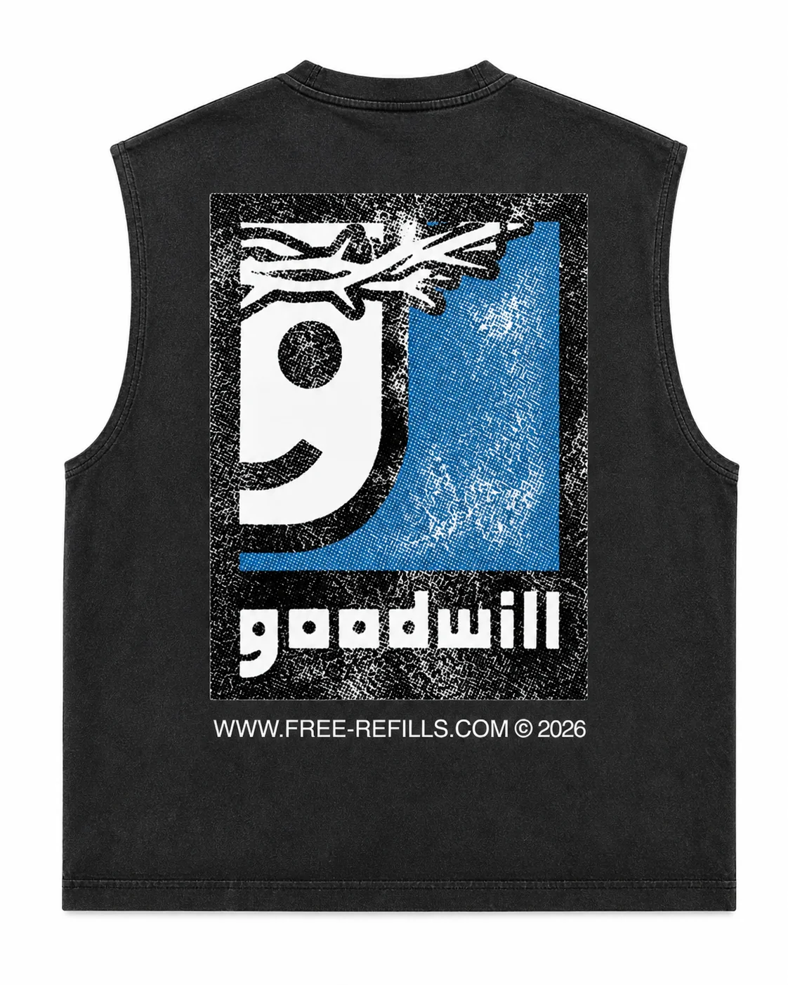 Godwill Cut Off Shirt - Black - Image 2