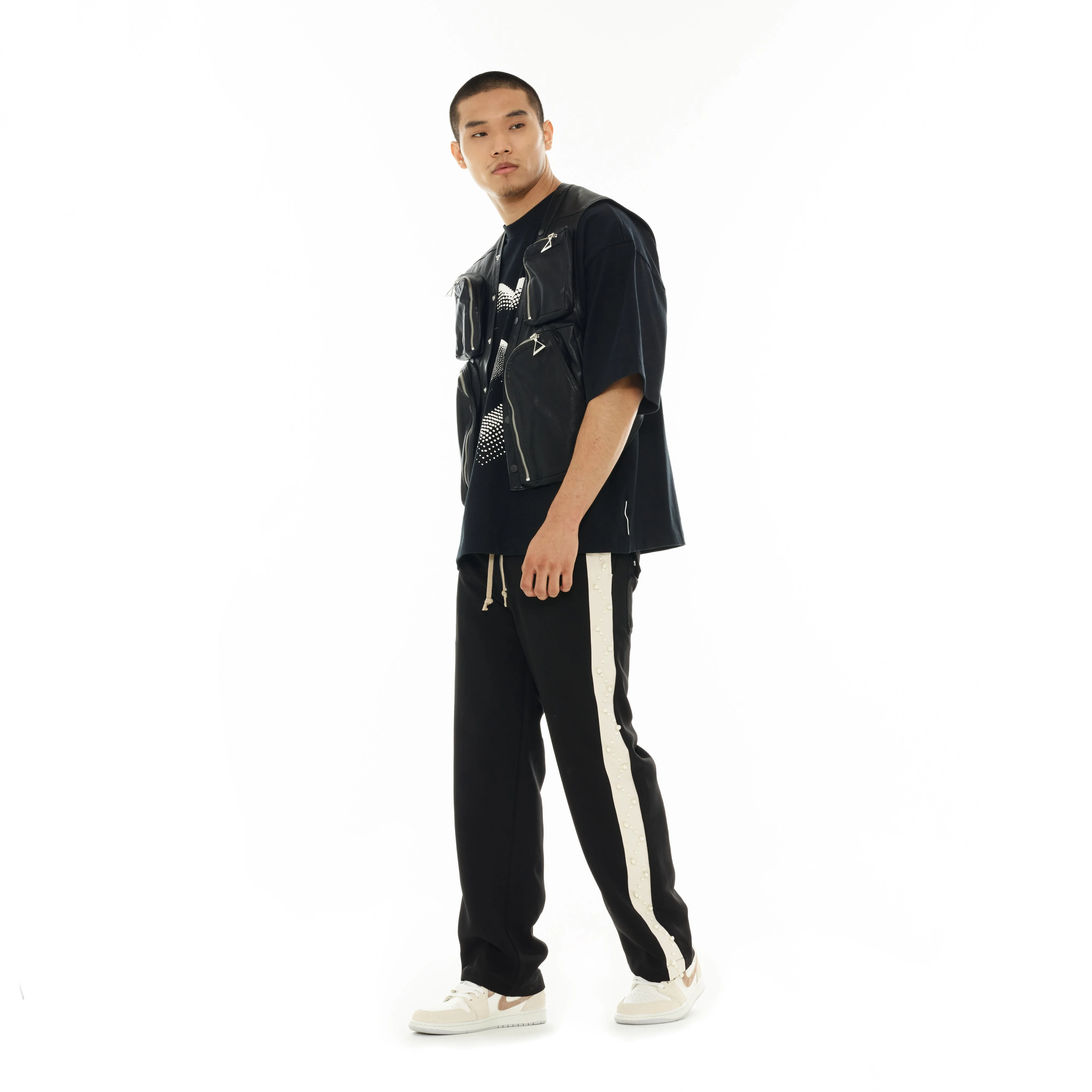 Hvman's Baggy Track Pants in Black - Image 5