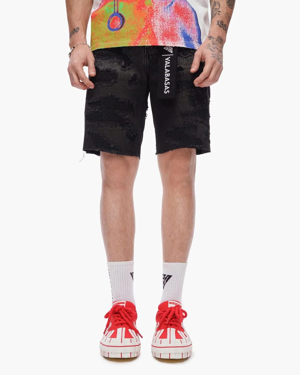 Incise Shorts - Grey Wash - Image 3