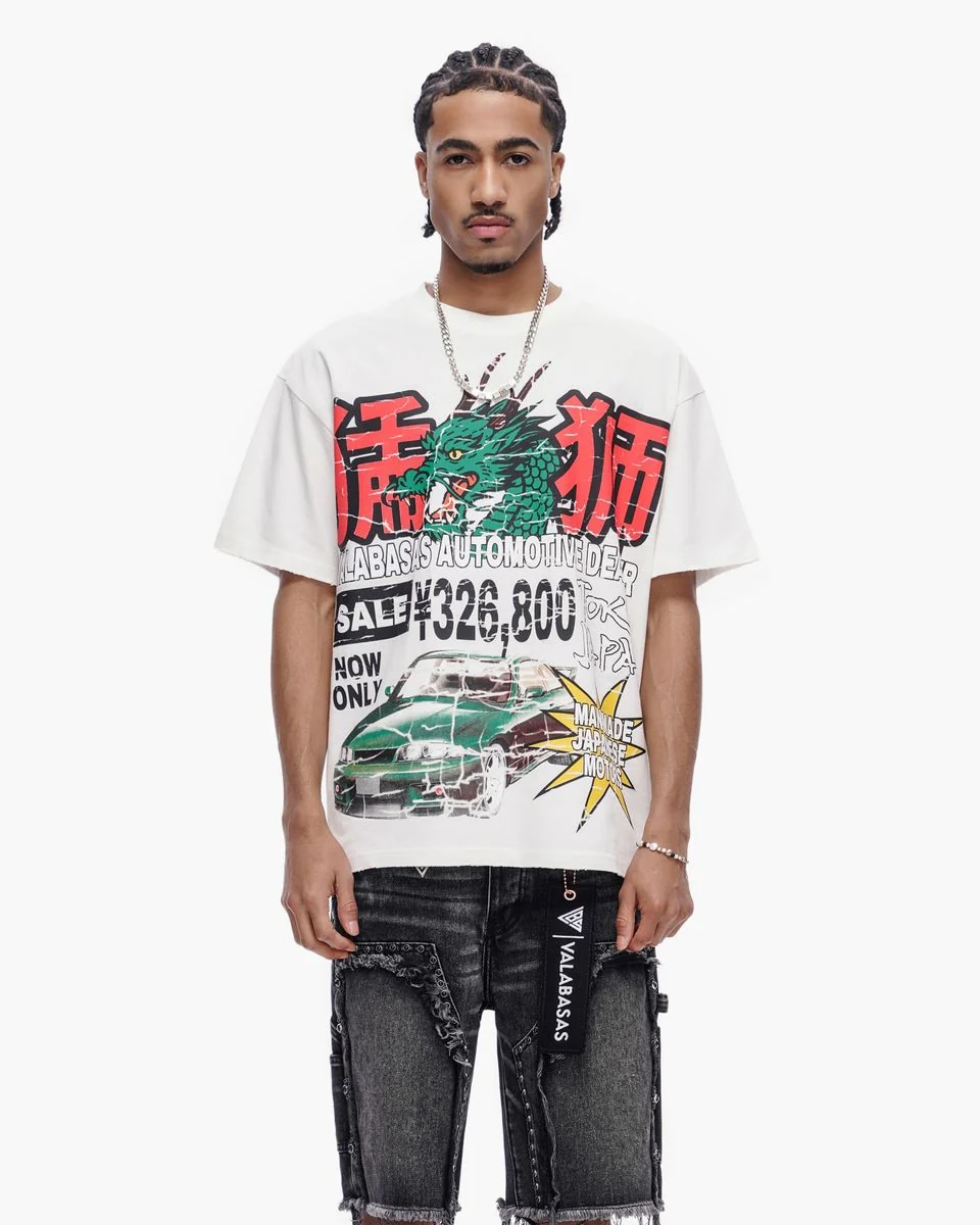 Japanesse Motors T-Shirt - White - Image 3