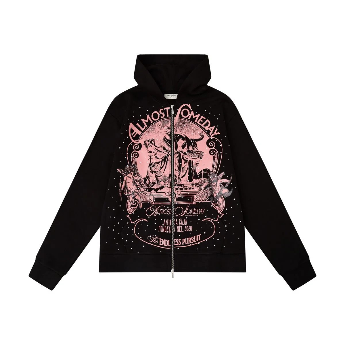 LAVISH ZIPUP HOODIE - BLACK