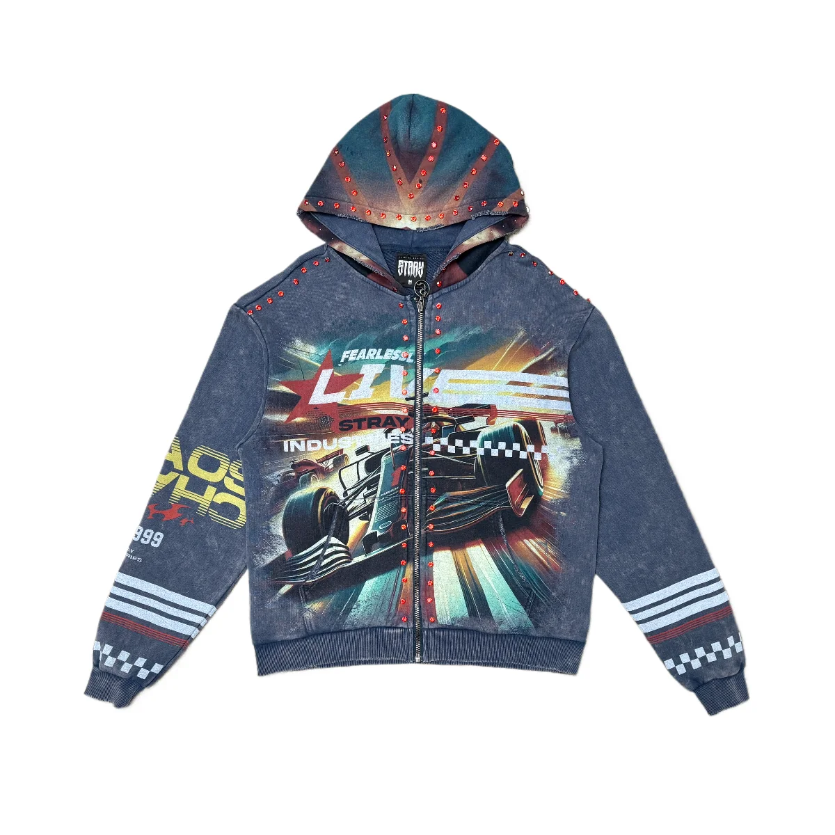 Live Fearless Zip Hoodie - Navy