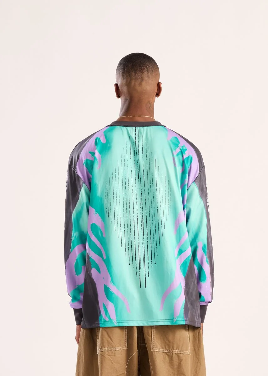 MX Flame Jersey - Teal/Purple - Image 3