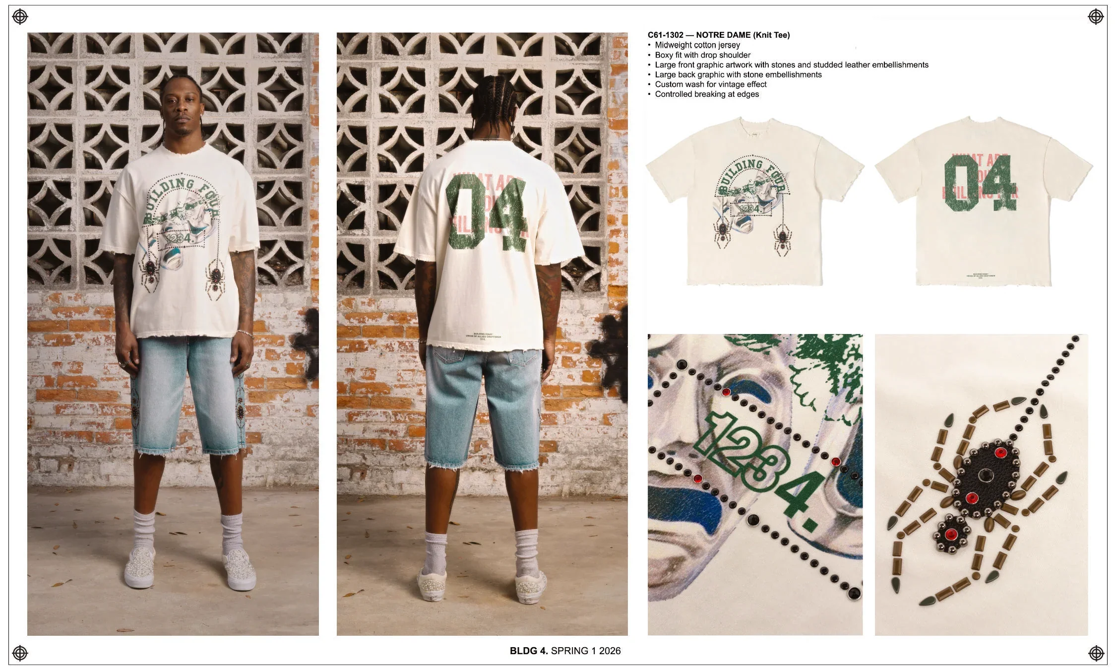 Notre Dame T-Shirt - Antique White - Image 3