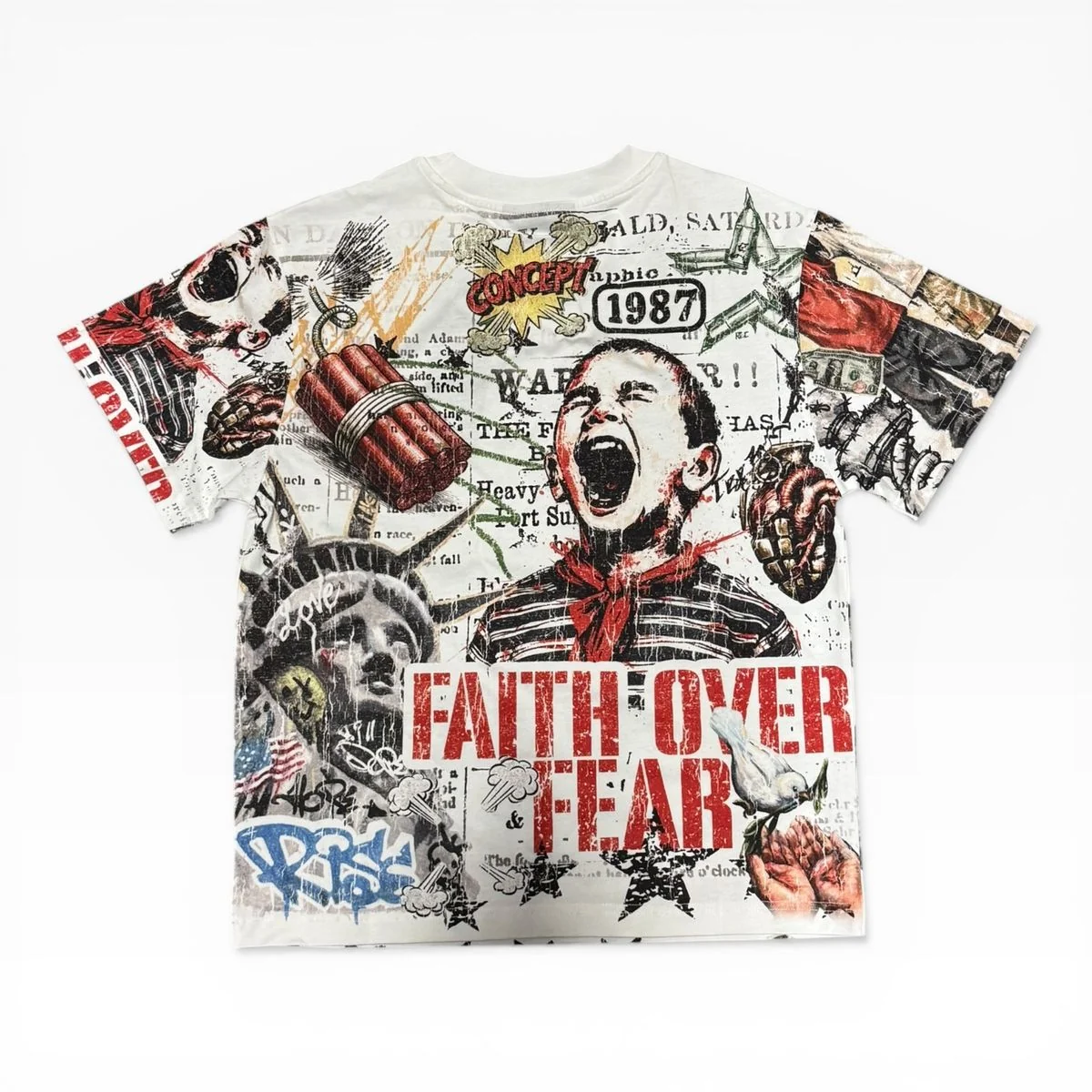 Over fear T-Shirt - White - Image 2