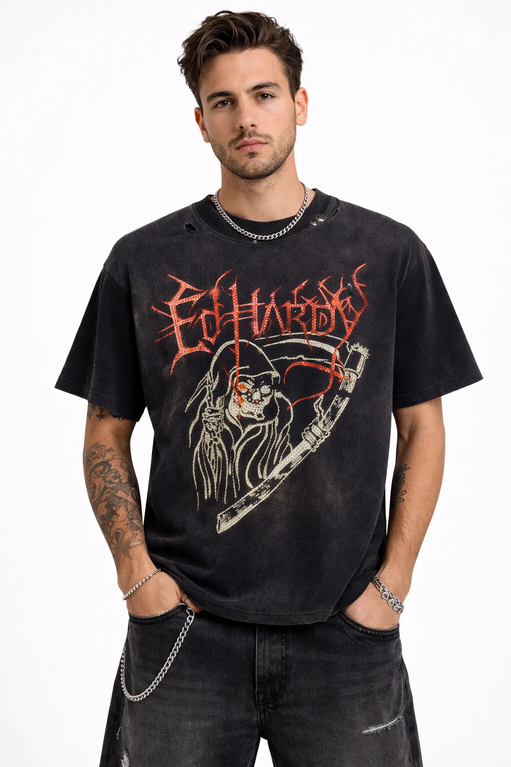 Reaper Boxy T-Shirt - Vintage Black - Image 4