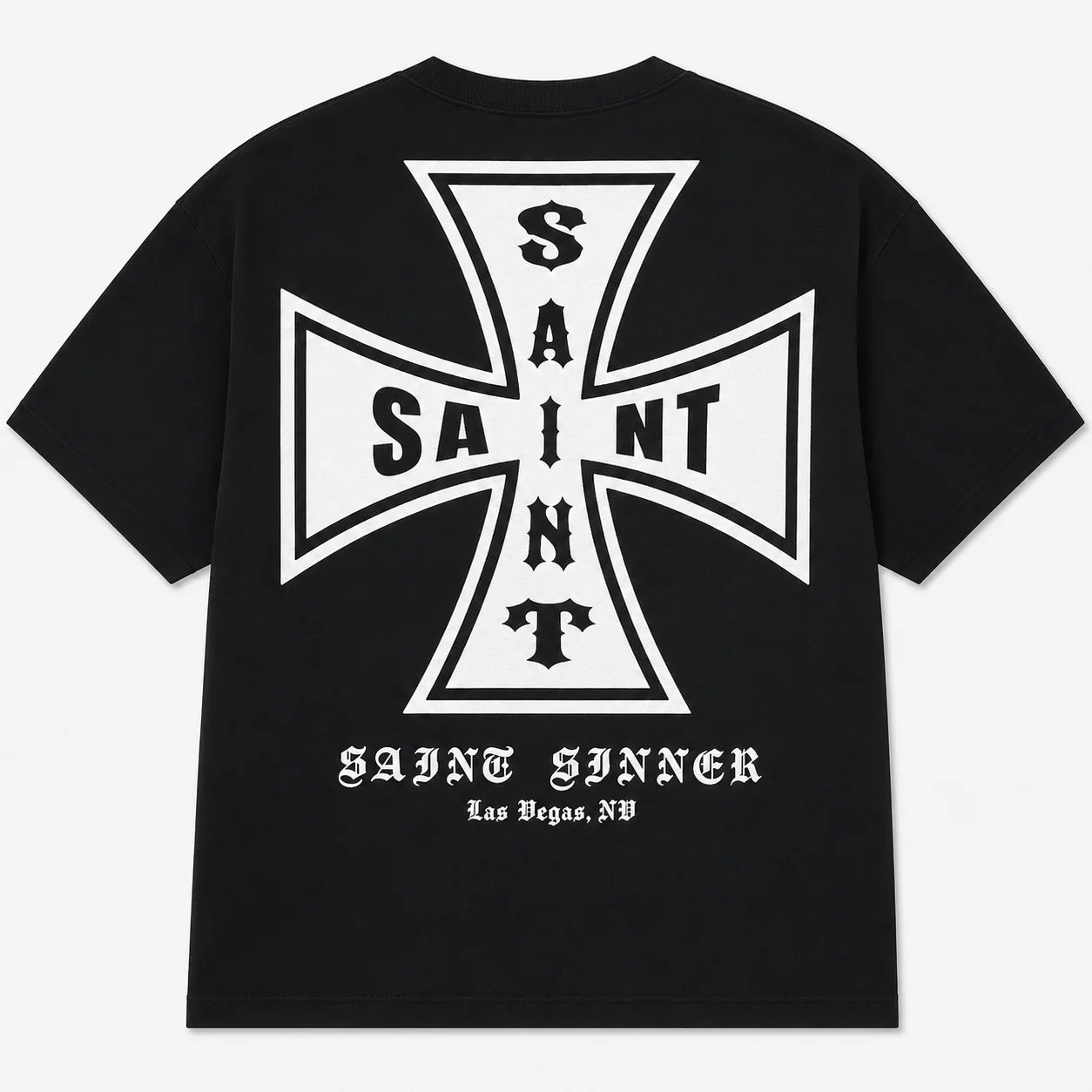Saint Cross T-Shirt - Black - Image 2