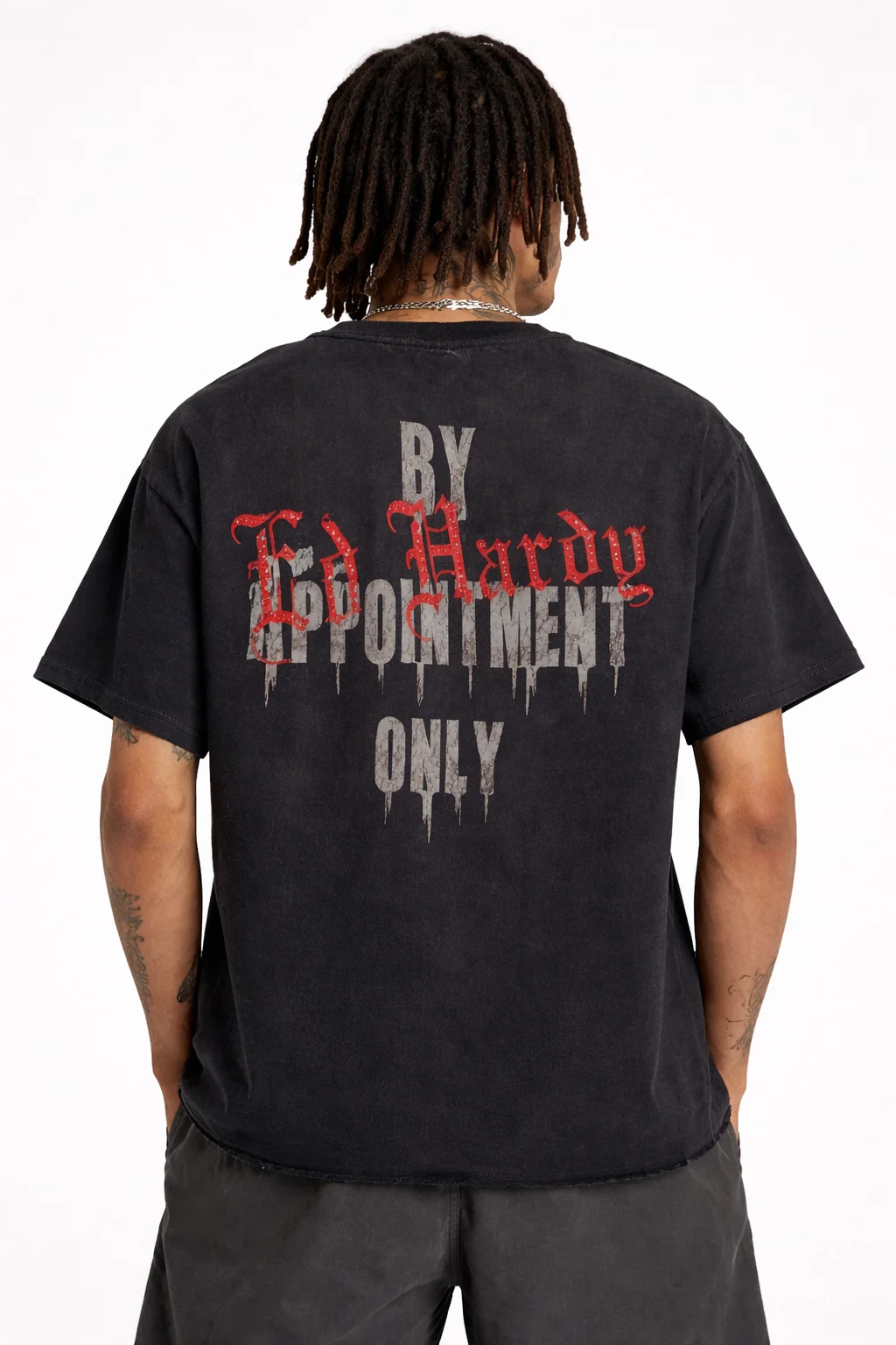 Skull Flame T-Shirt - Sunfade Black - Image 4