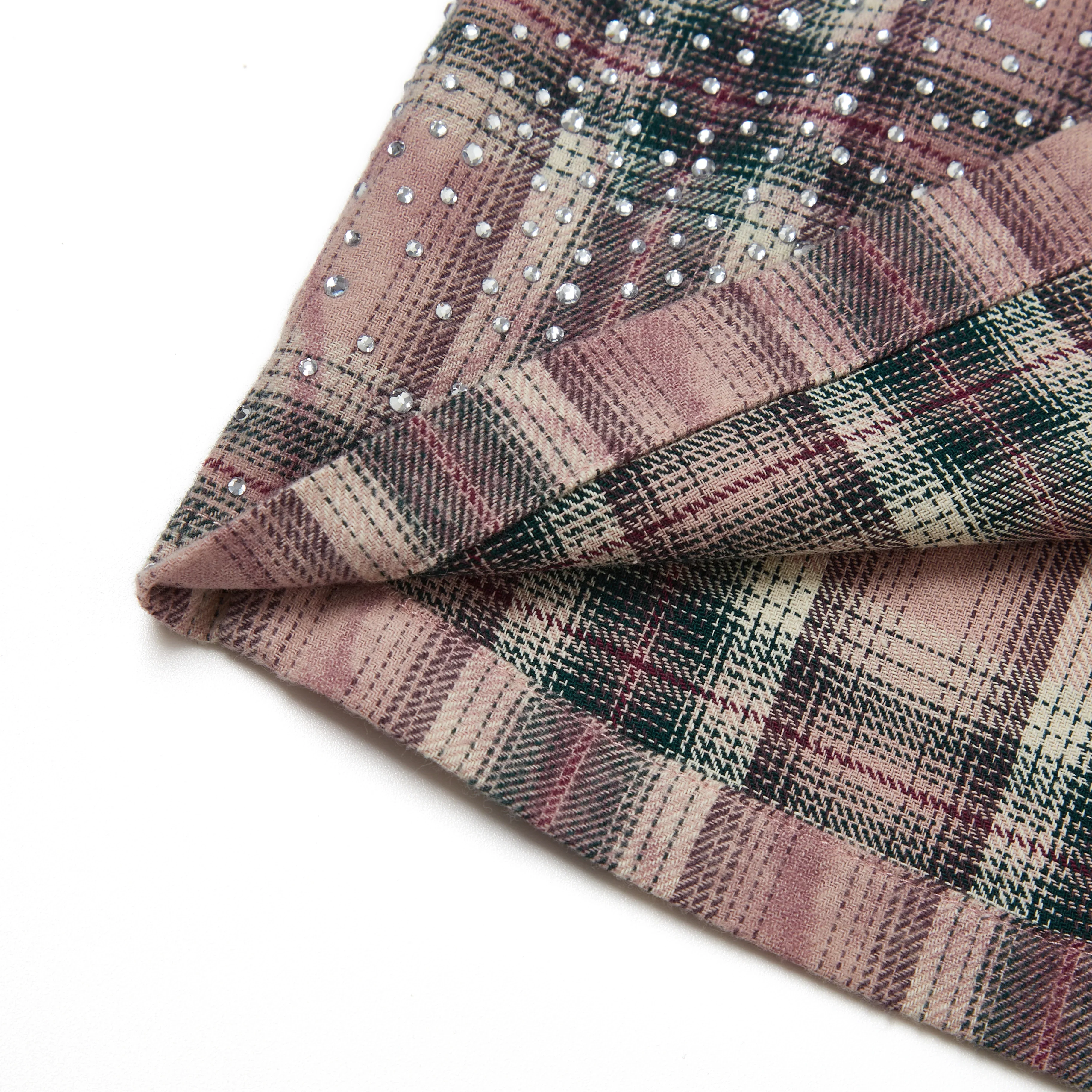 Solomon Rhinestone Flannel - Maroon - Image 3