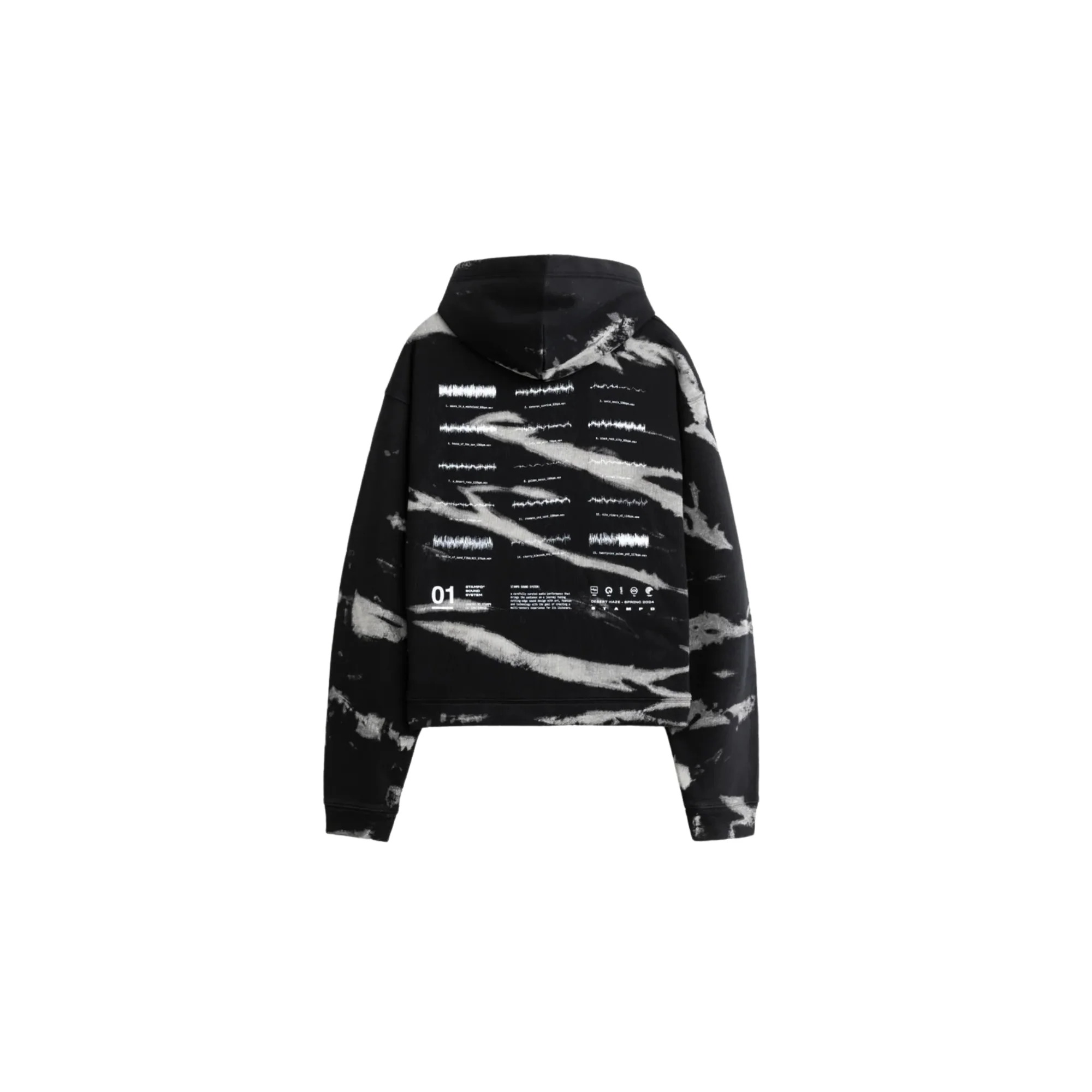 Sound System Hoodie - Black Tie Dye - Image 2