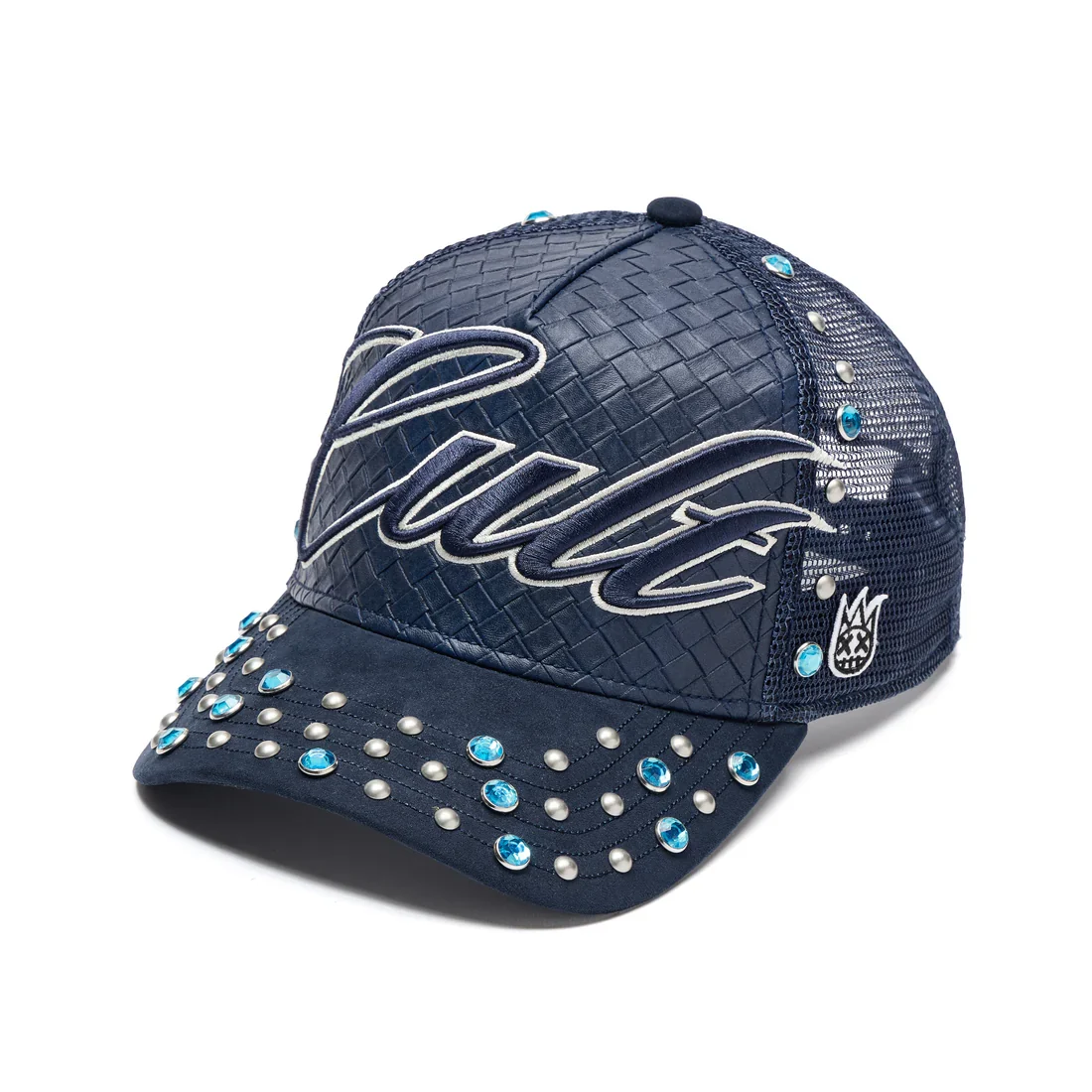 Studs Mesh Back Trucker Hat - Navy - Image 2
