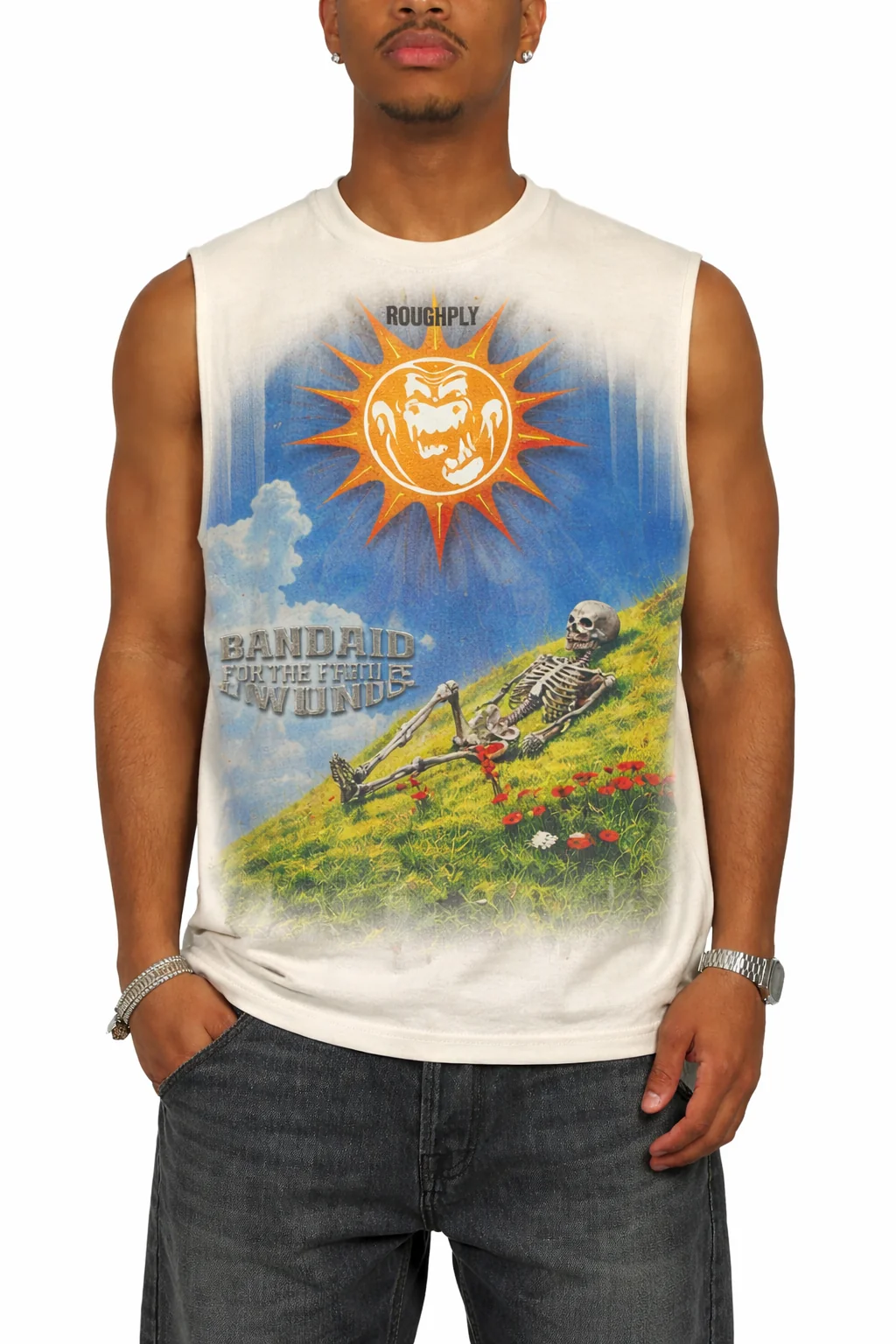 Sunkiss Sleeveless Shirt - Off White - Image 3