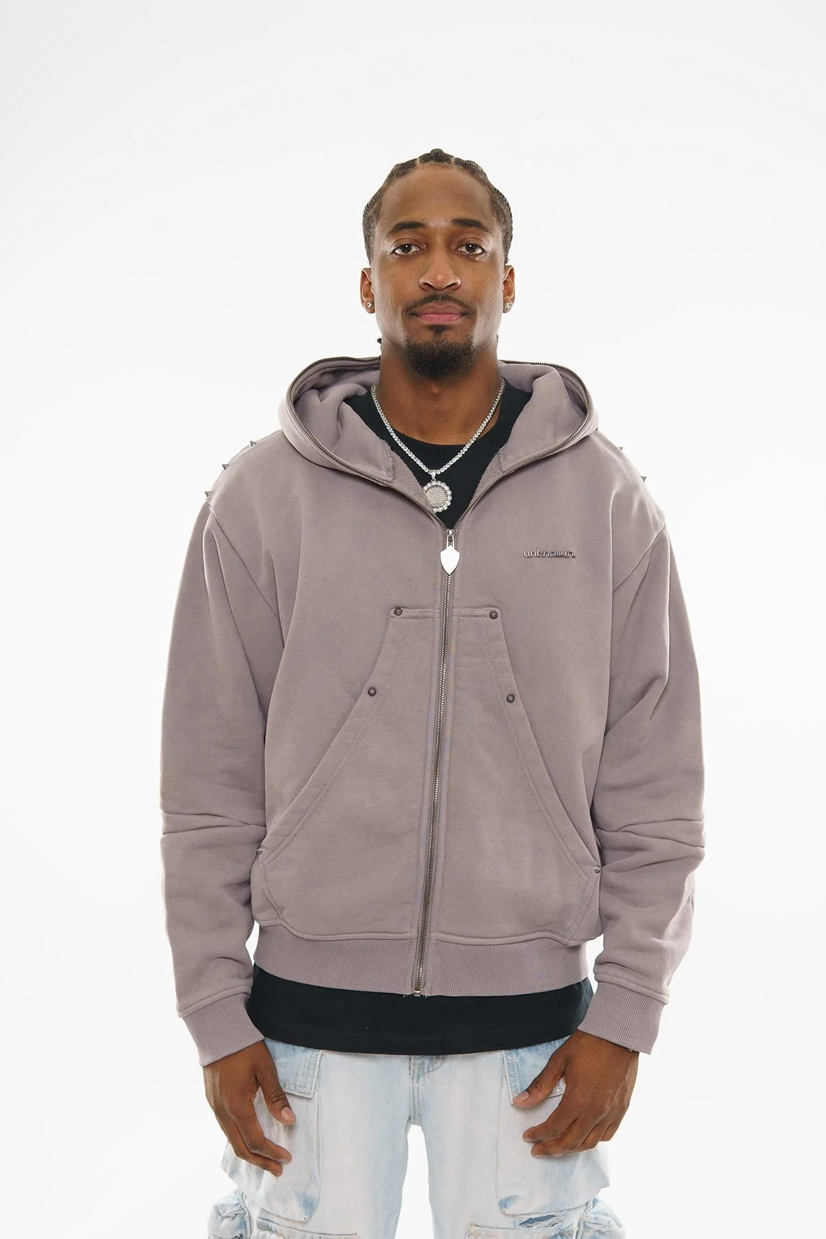Unknown garment dyed full-zip hoodie - Image 8