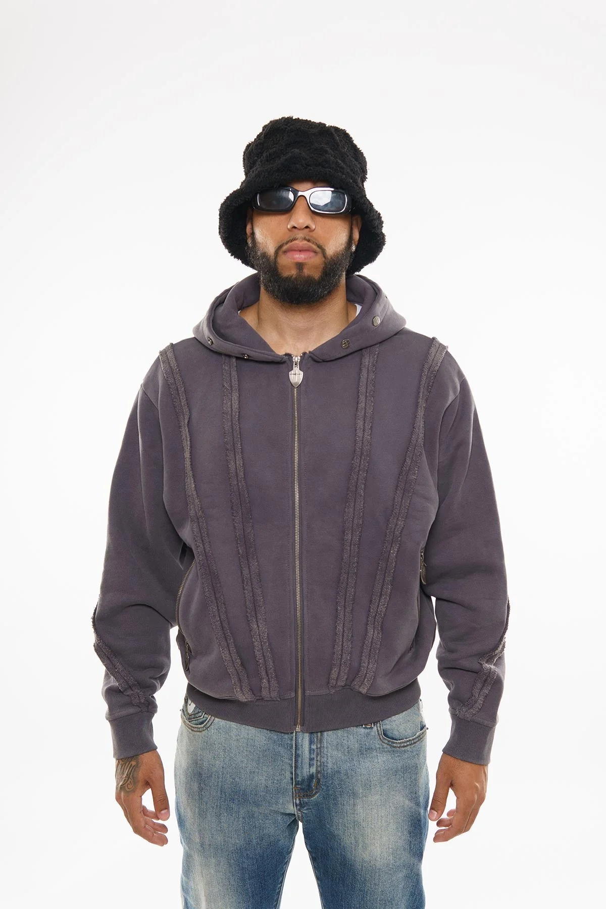 Unknown washed effect full-zip hoodie - Image 14