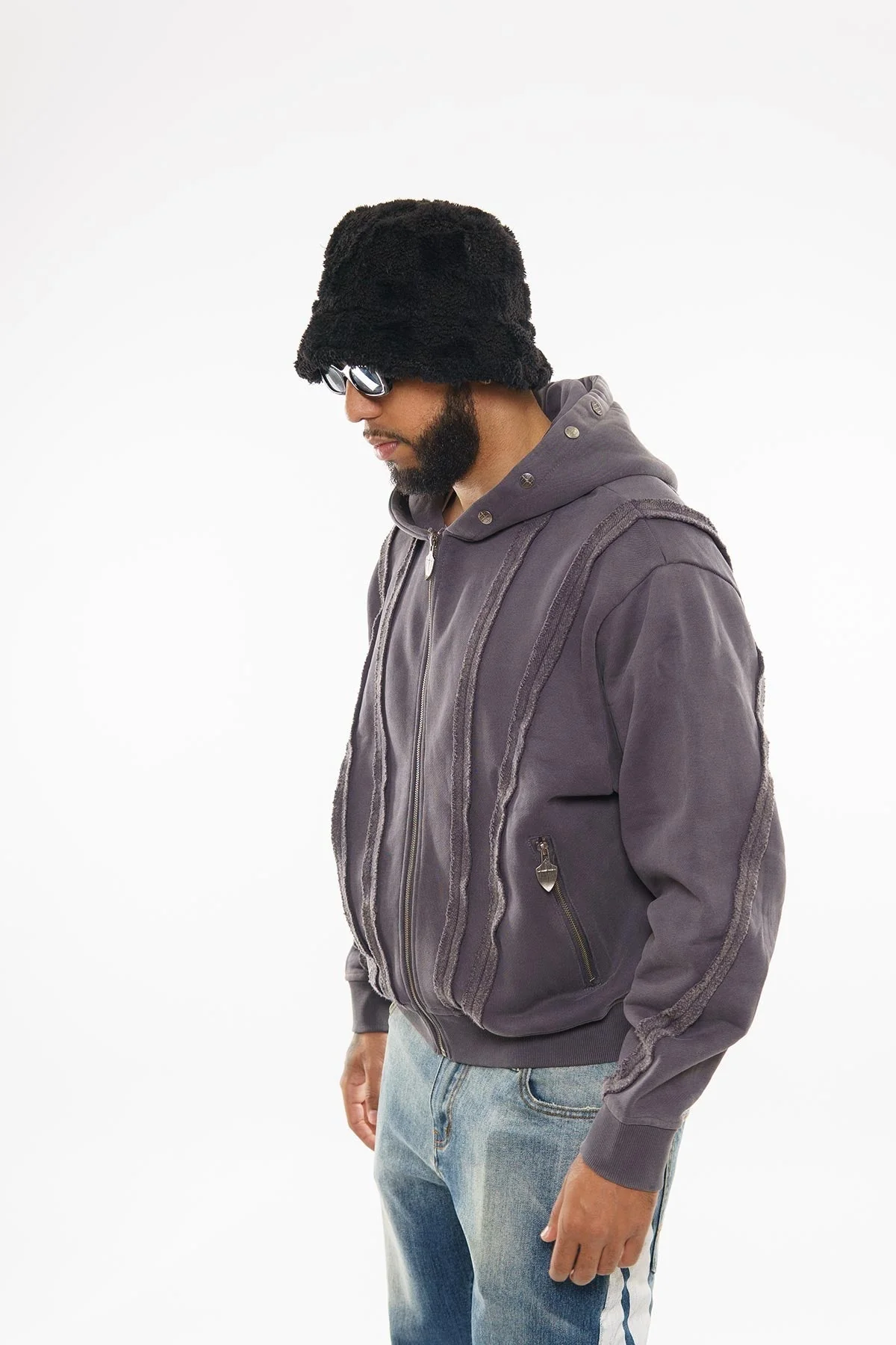Unknown washed effect full-zip hoodie - Image 8
