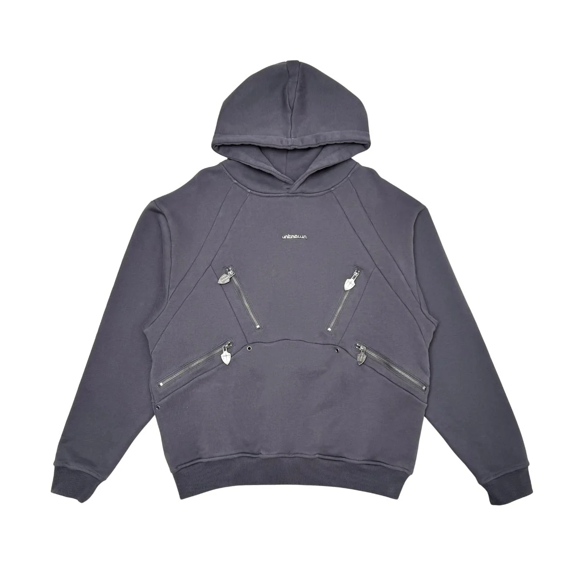 Unknown washed effect heavyweight cotton fleece hoodie - Image 8