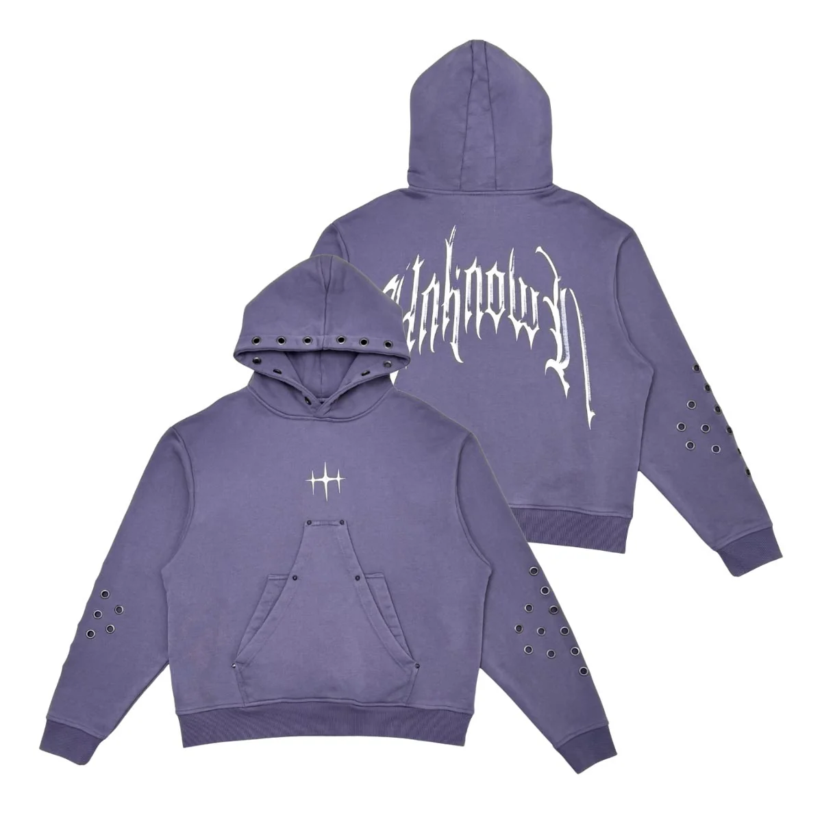 Unknown washed effect pullover hoodie - Image 7